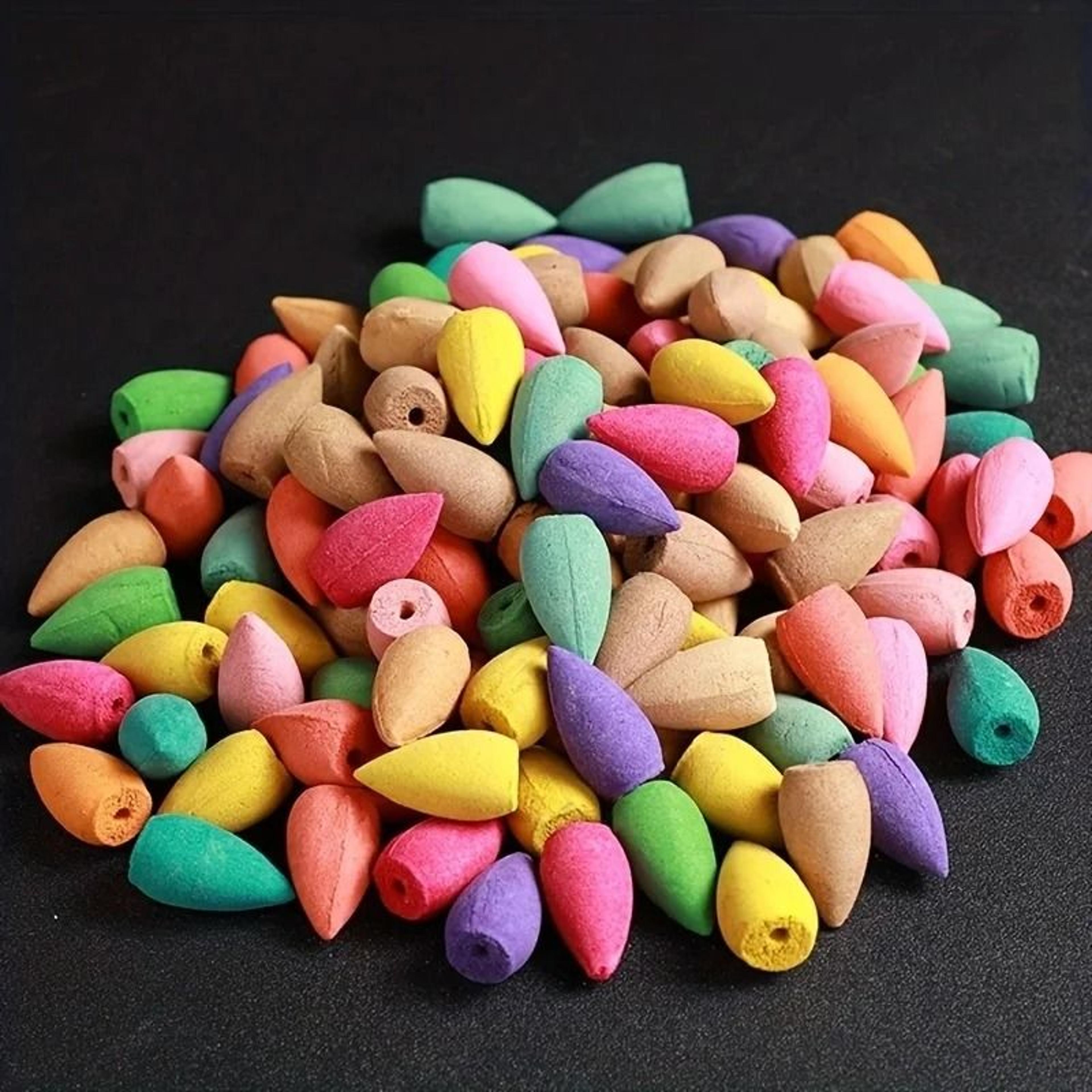 100 pcs backflow incense cones natural mixed fragrance aromatherapy lavender sandalwood set