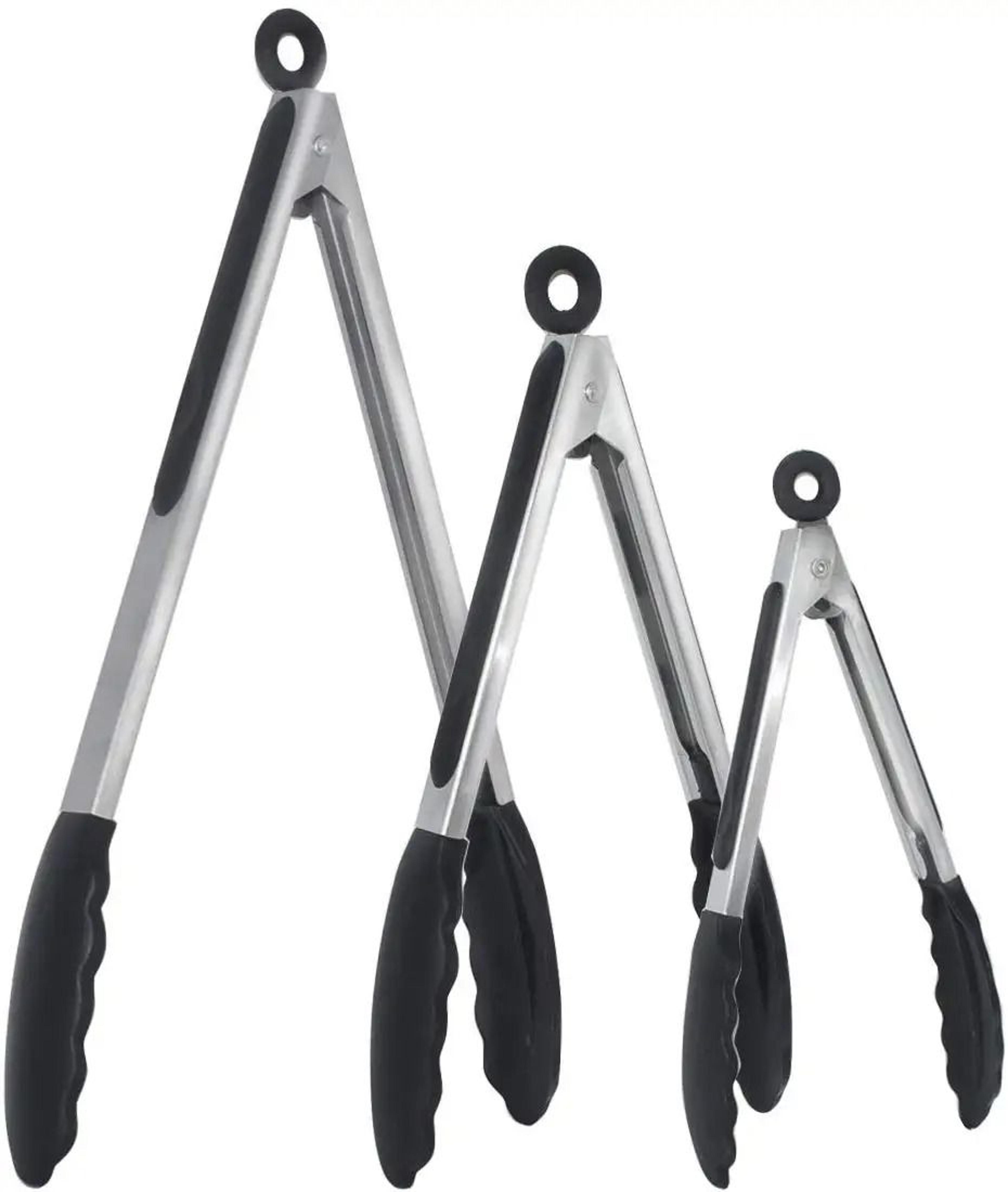 silicone kitchen tongs stainless steel bbq cooking tongs with locking handle