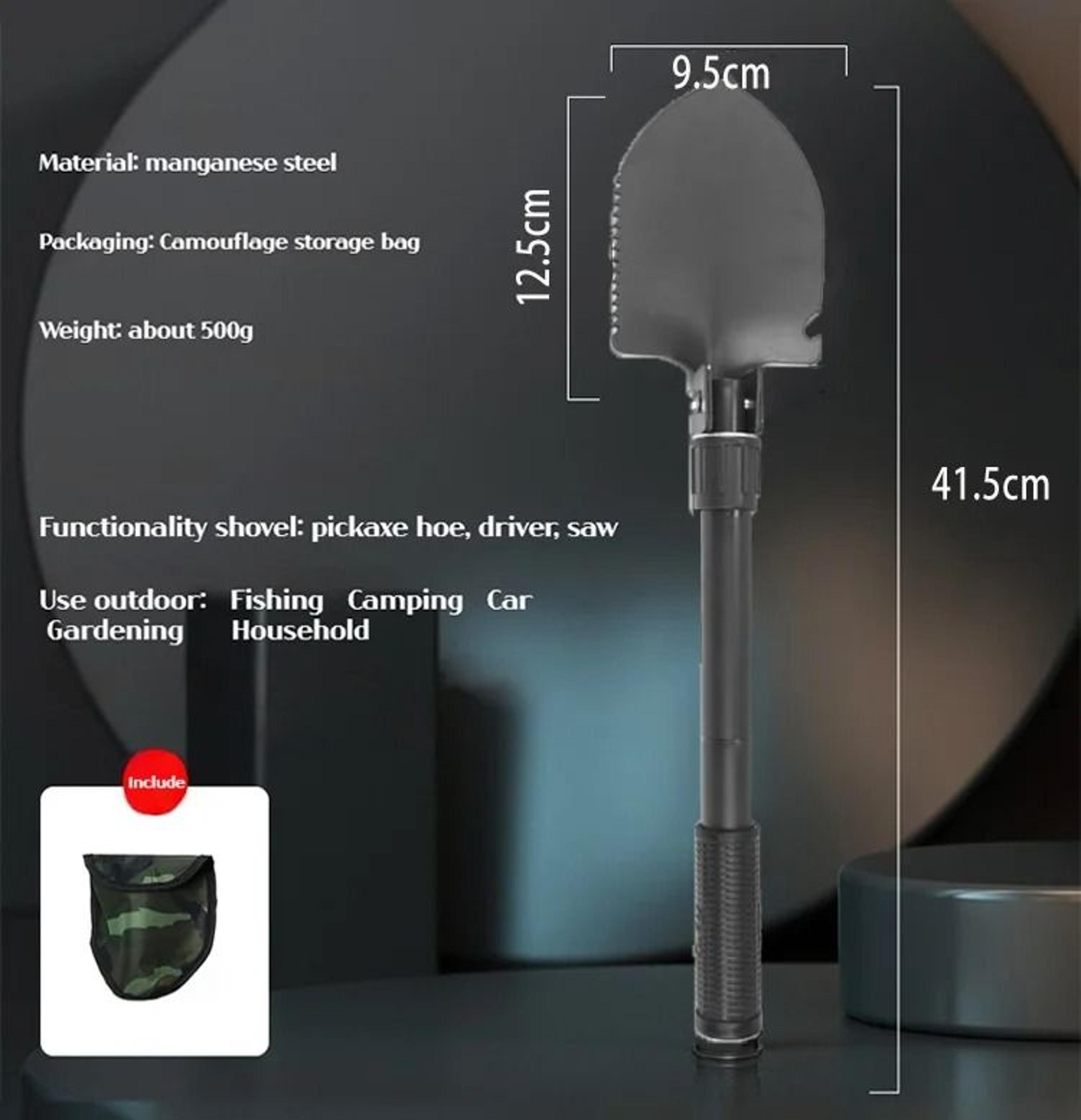 camping shovel multi tool folding survival entrenching tool with pickaxe and hoe