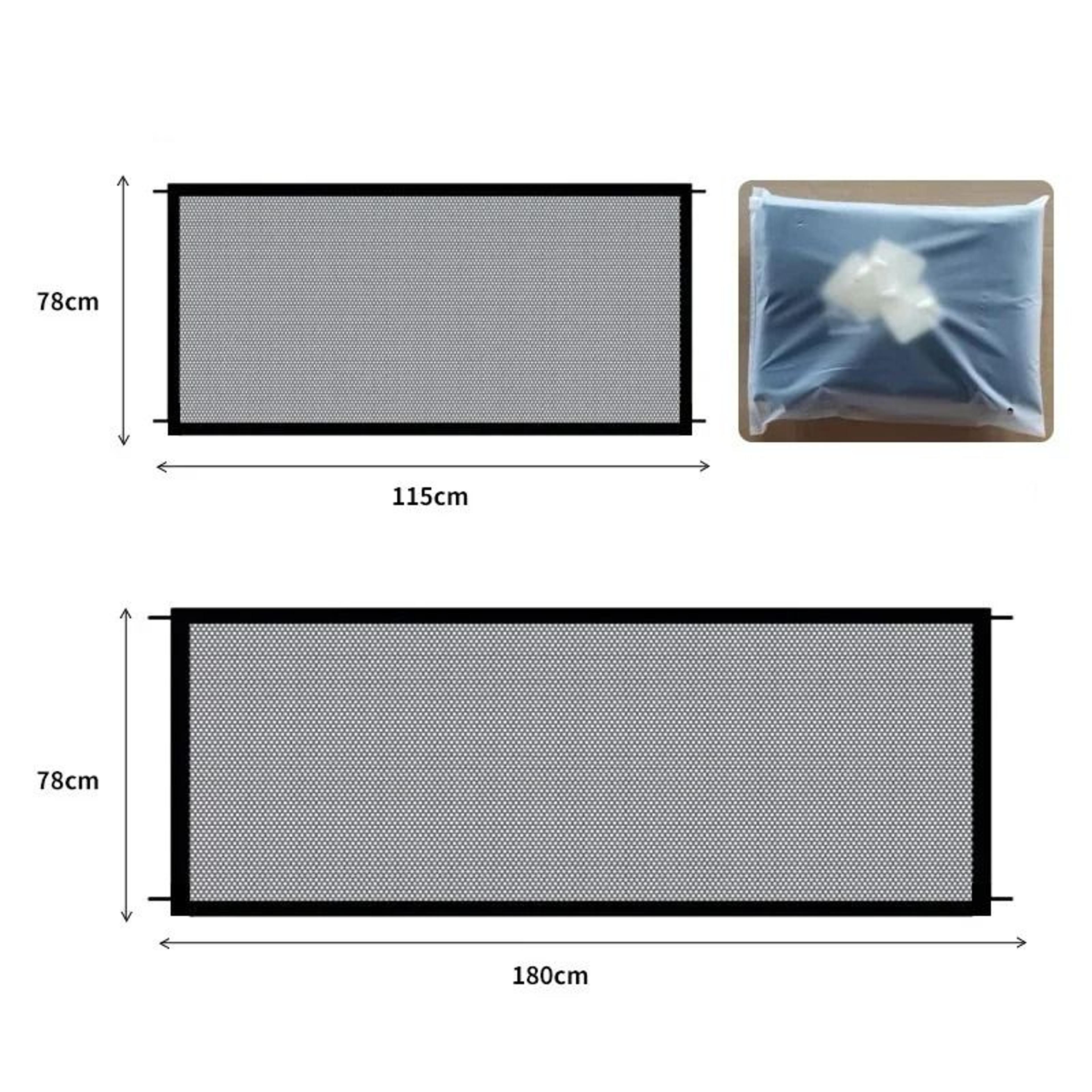 portable dog safety gate mesh pet barrier fence for stairs and doorways