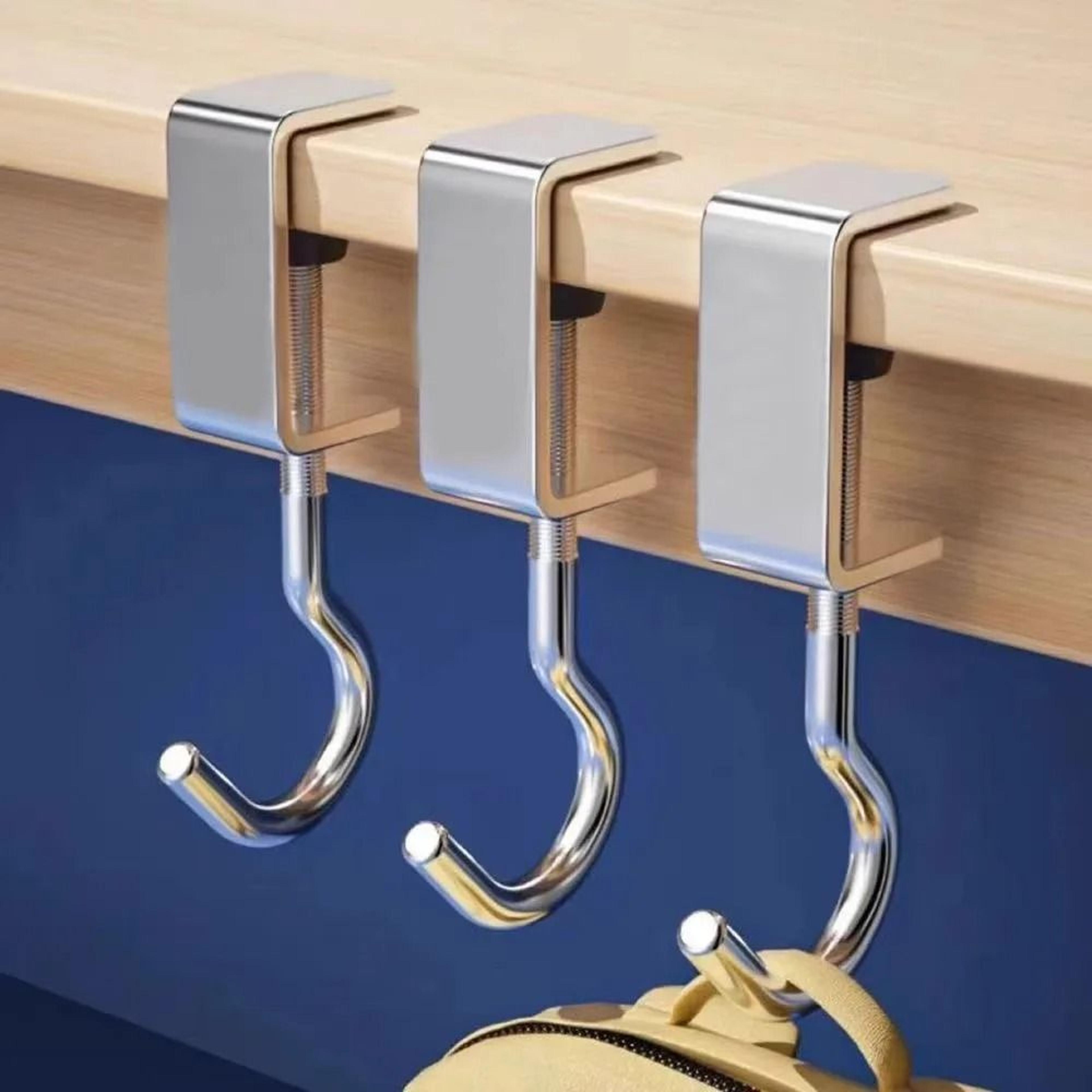 desk hook hanger 360 rotating steel under desk bag hook