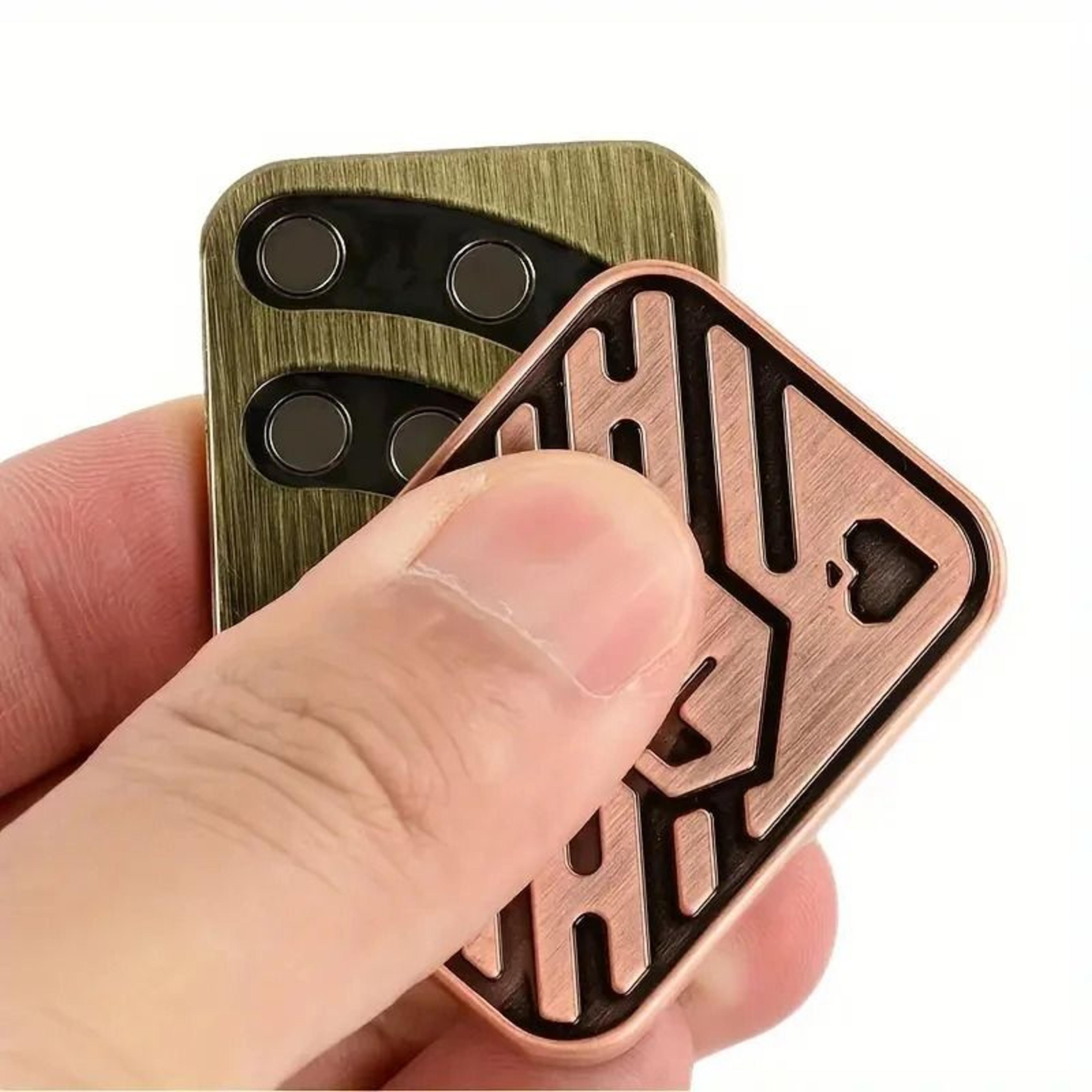 metal skull fidget slider magnetic stress relief toy edc spinner