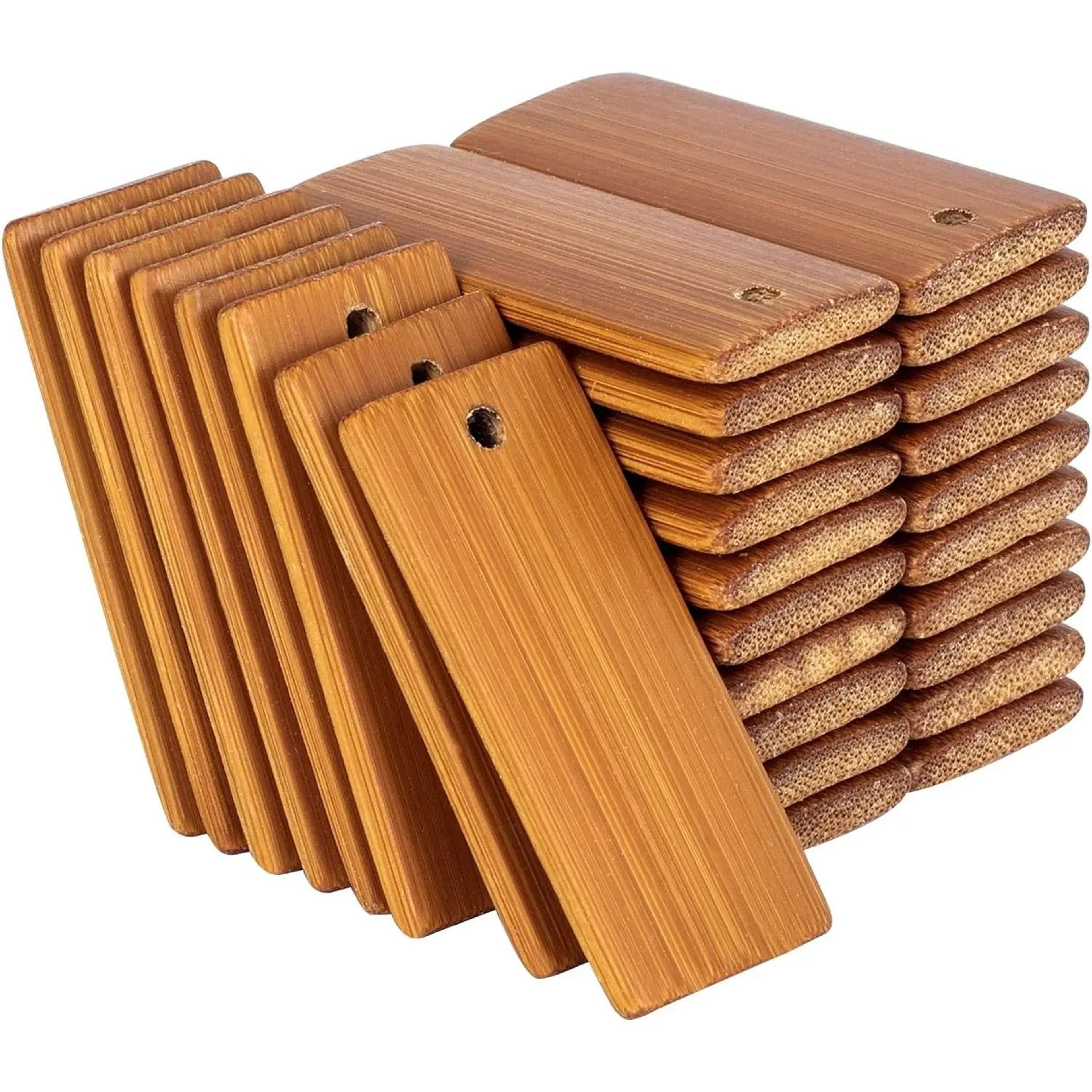 wooden keychain blanks bamboo engraving tags diy unfinished wood tags 50pcs