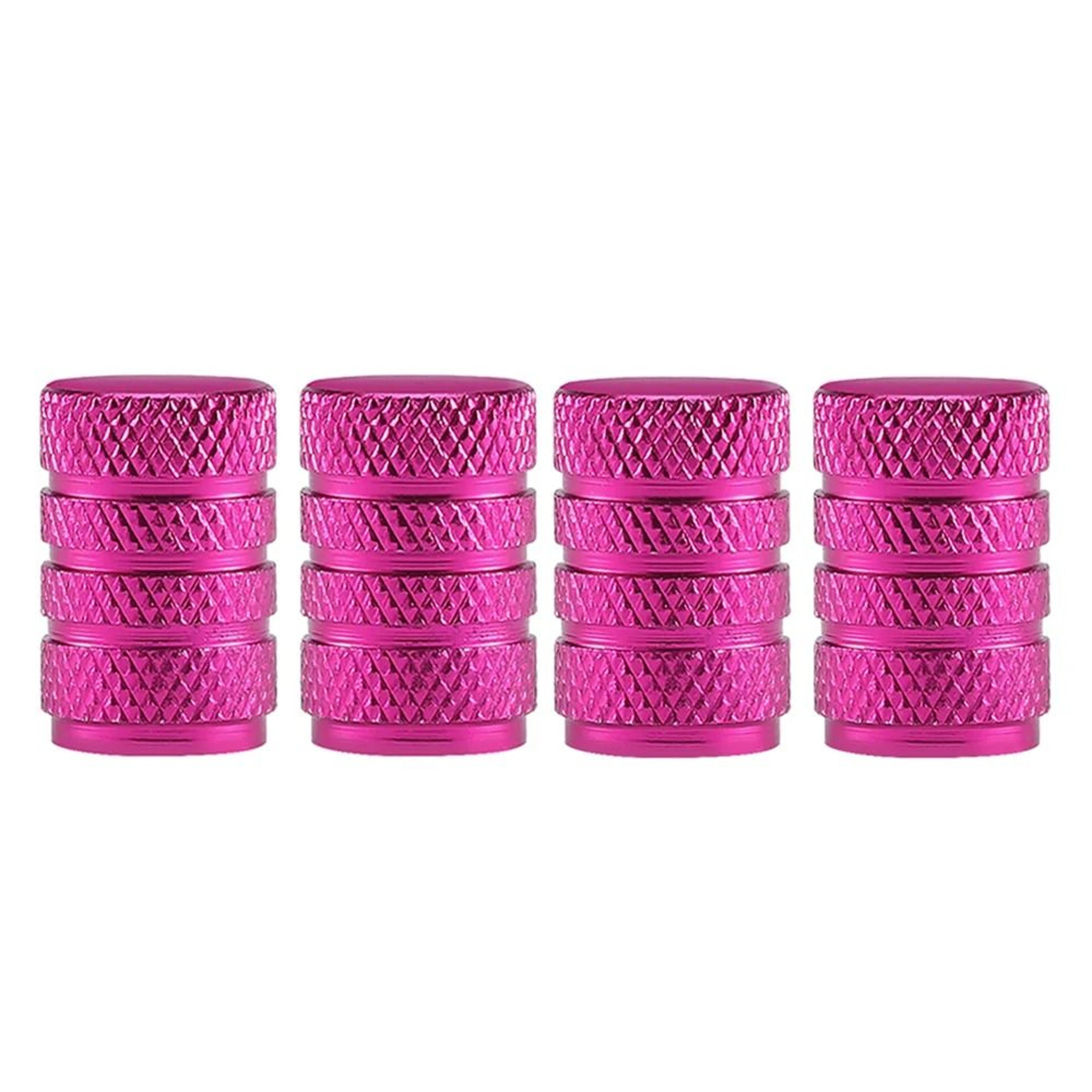 aluminum tire valve caps knurled car wheel schrader valve caps set of 4
