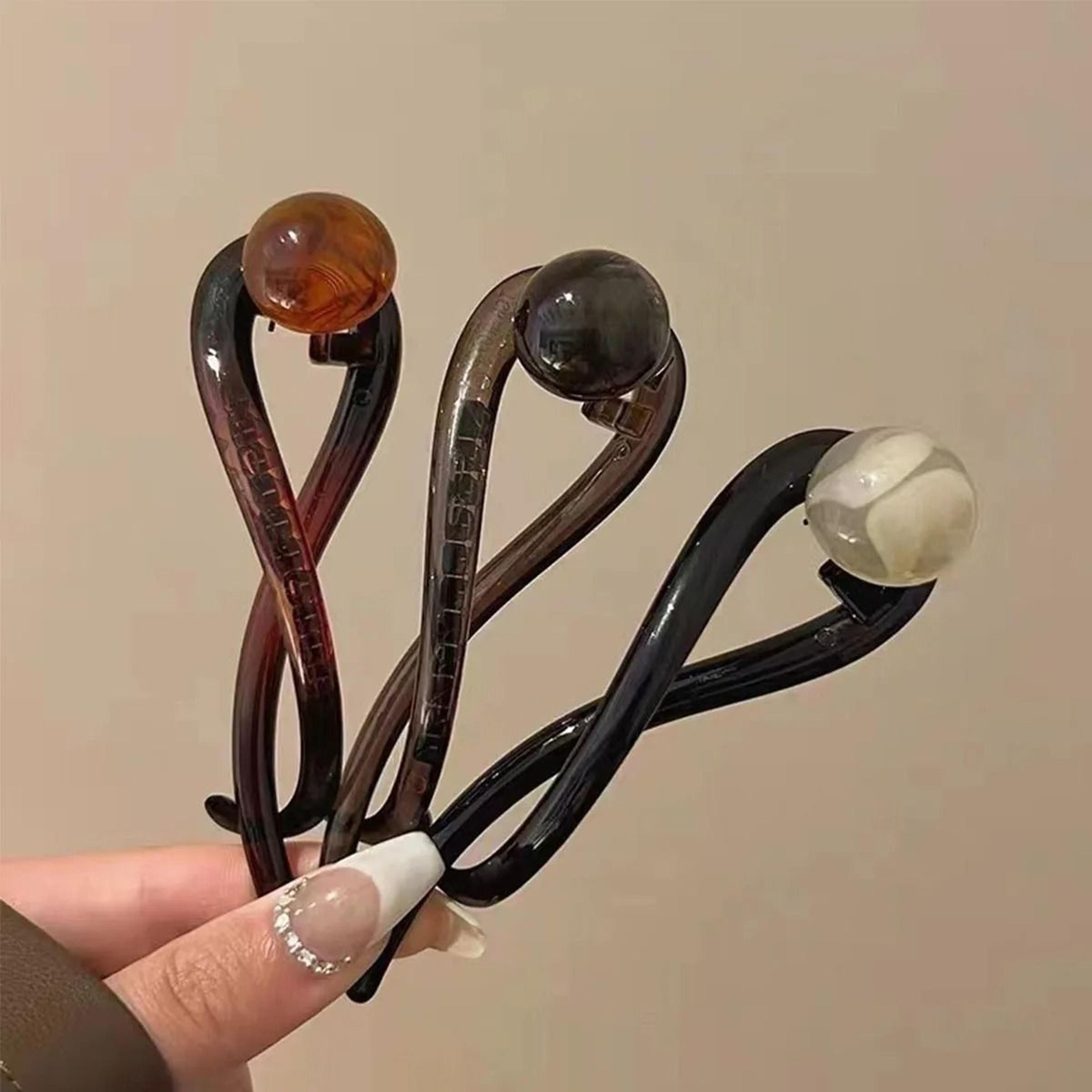 elegant pearl twist hair clip beaded hair clip stylish women hair accessory