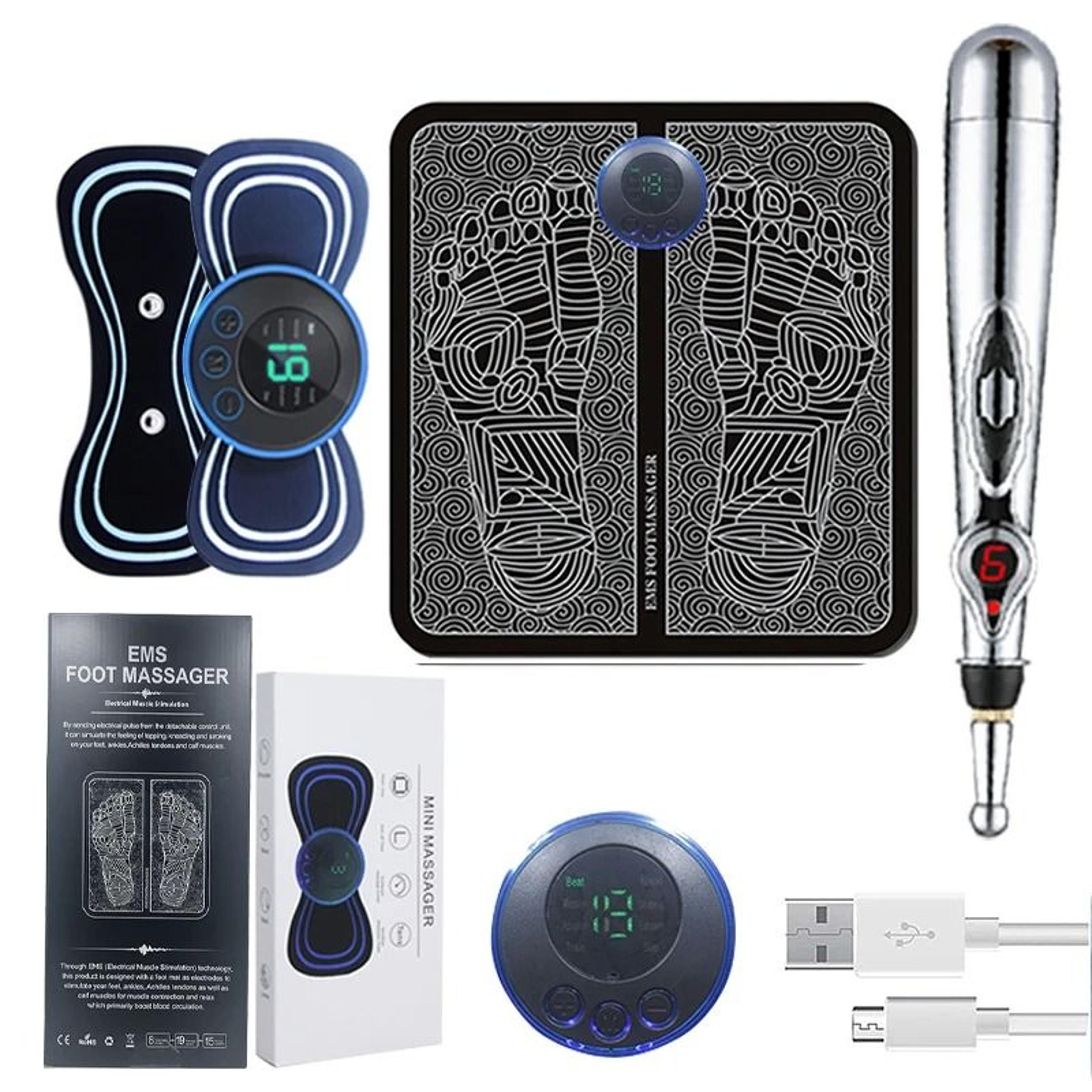 smart electric massage pen set for neck shoulder and full body relief