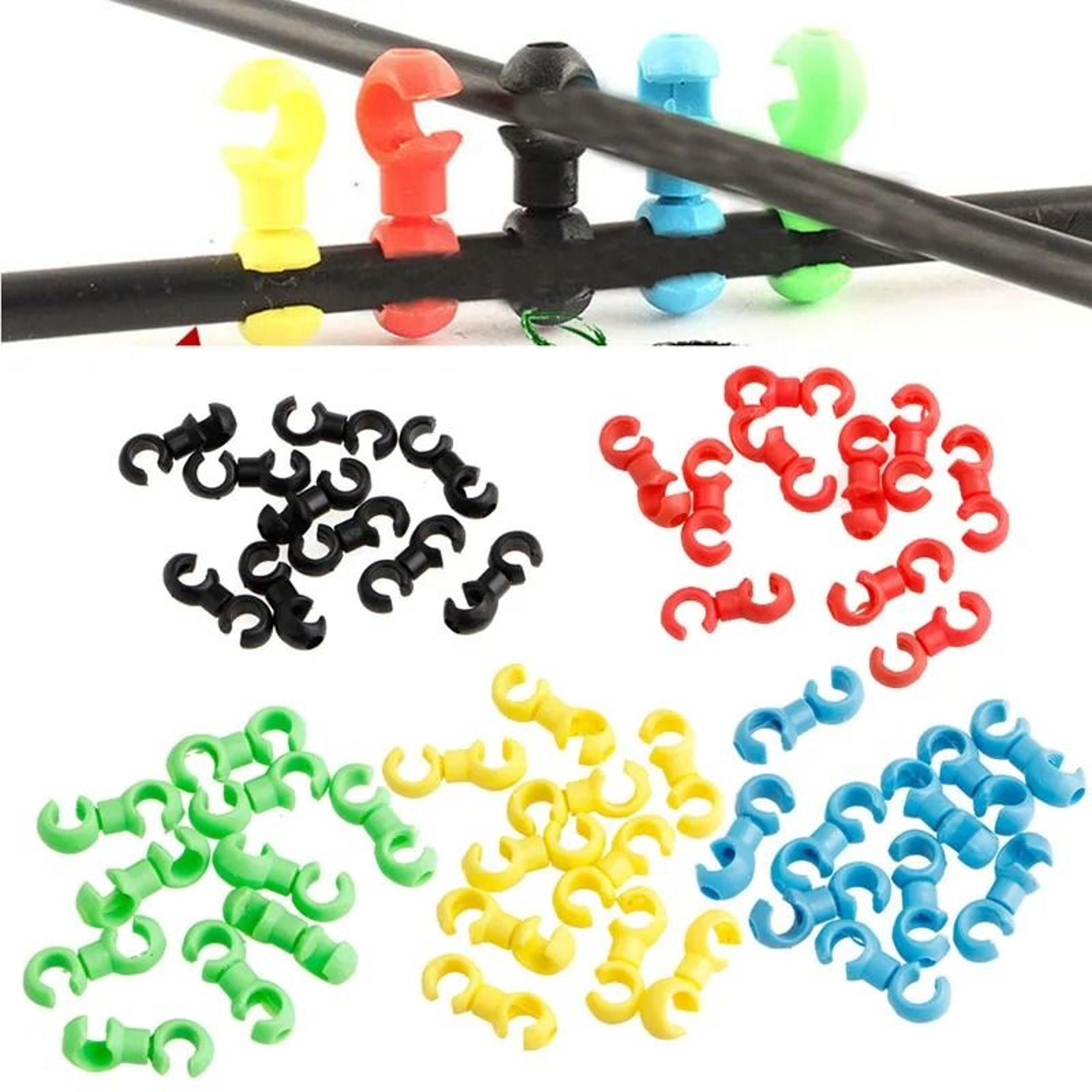 flexgrip bike cable clips set mtb brake and derailleur cable holder kit