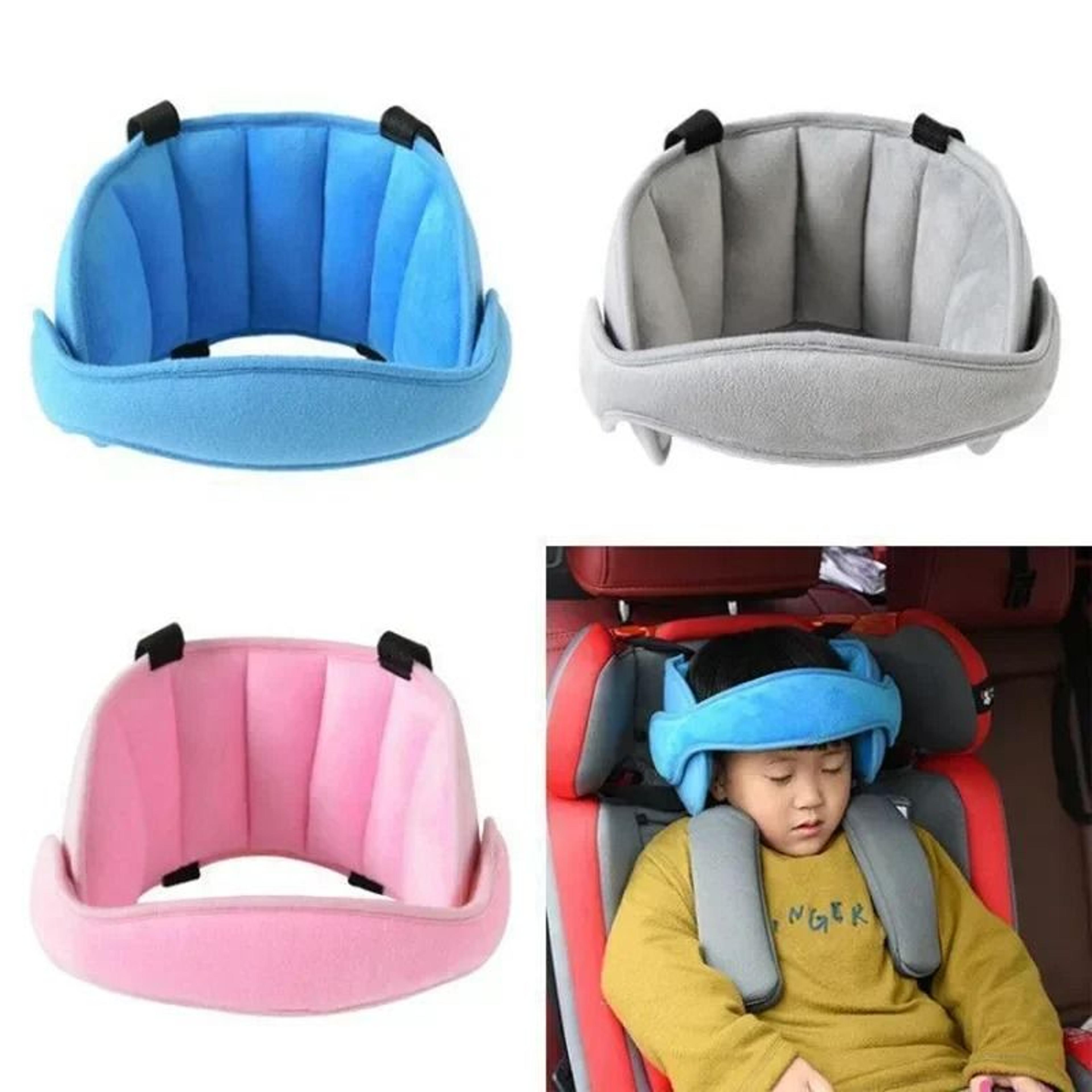 adjustable child car head support strap with travel neck pillow comfort belt