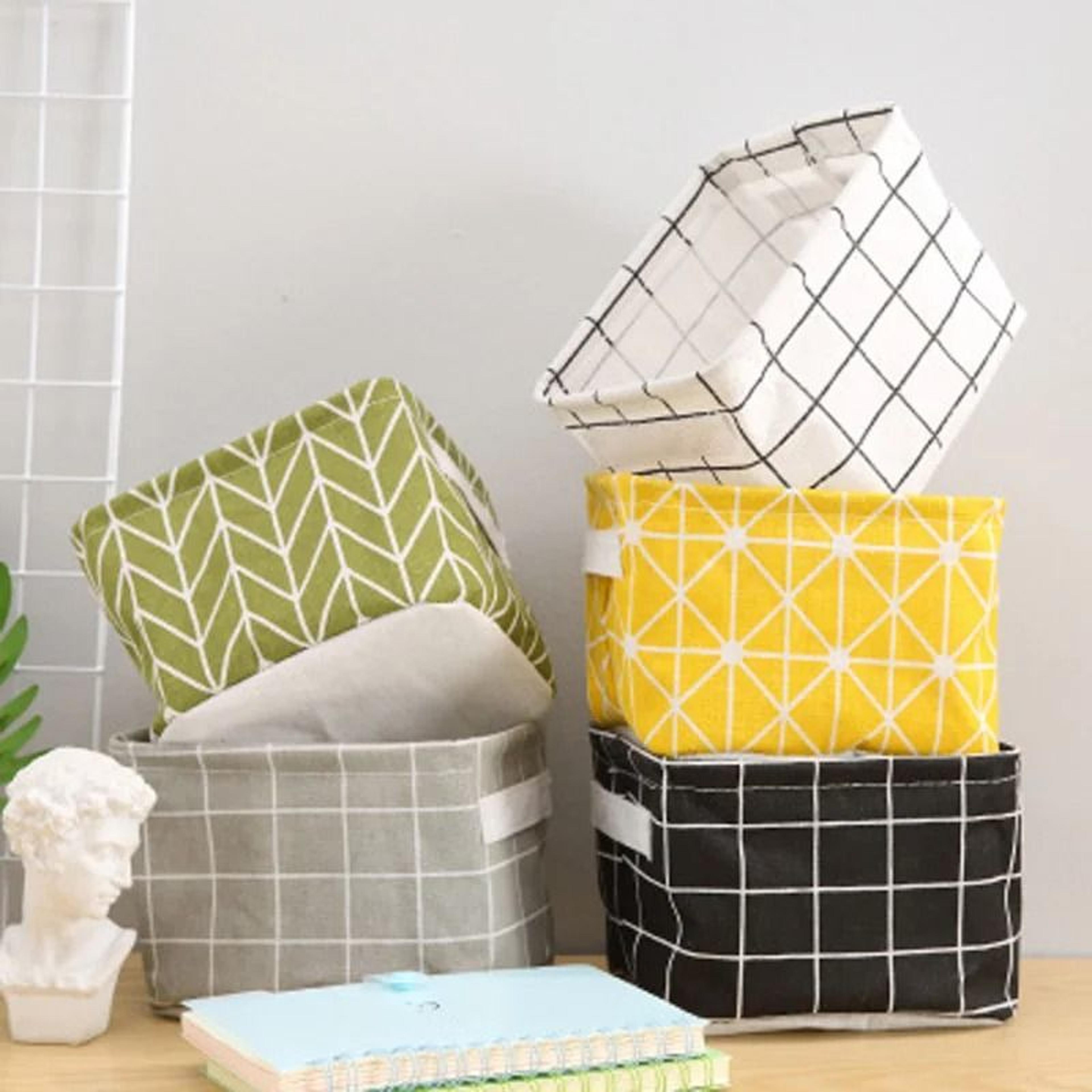 linen storage basket multi purpose desktop organizer fabric storage box