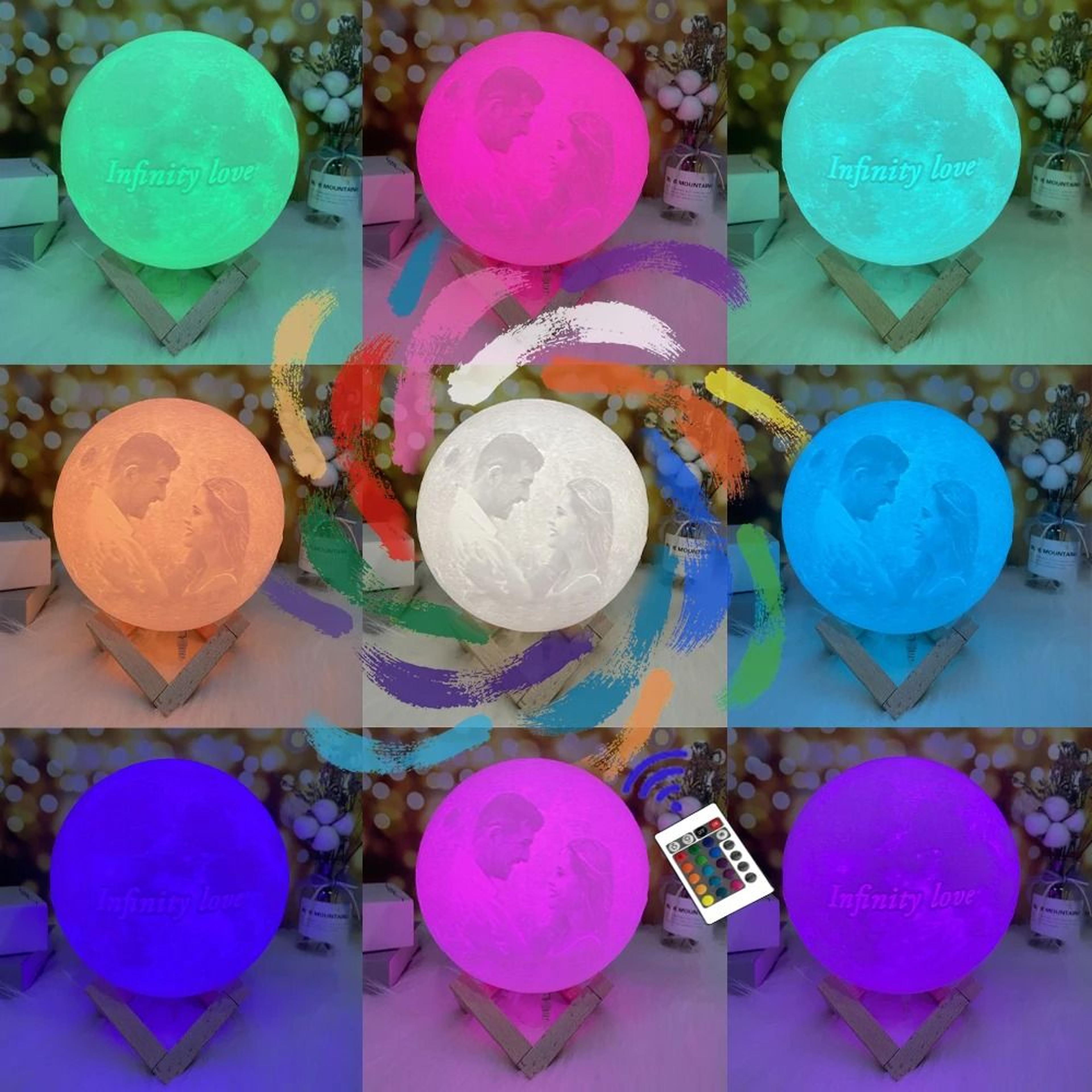 custom 3d printed moon lamp personalized photo night light gift
