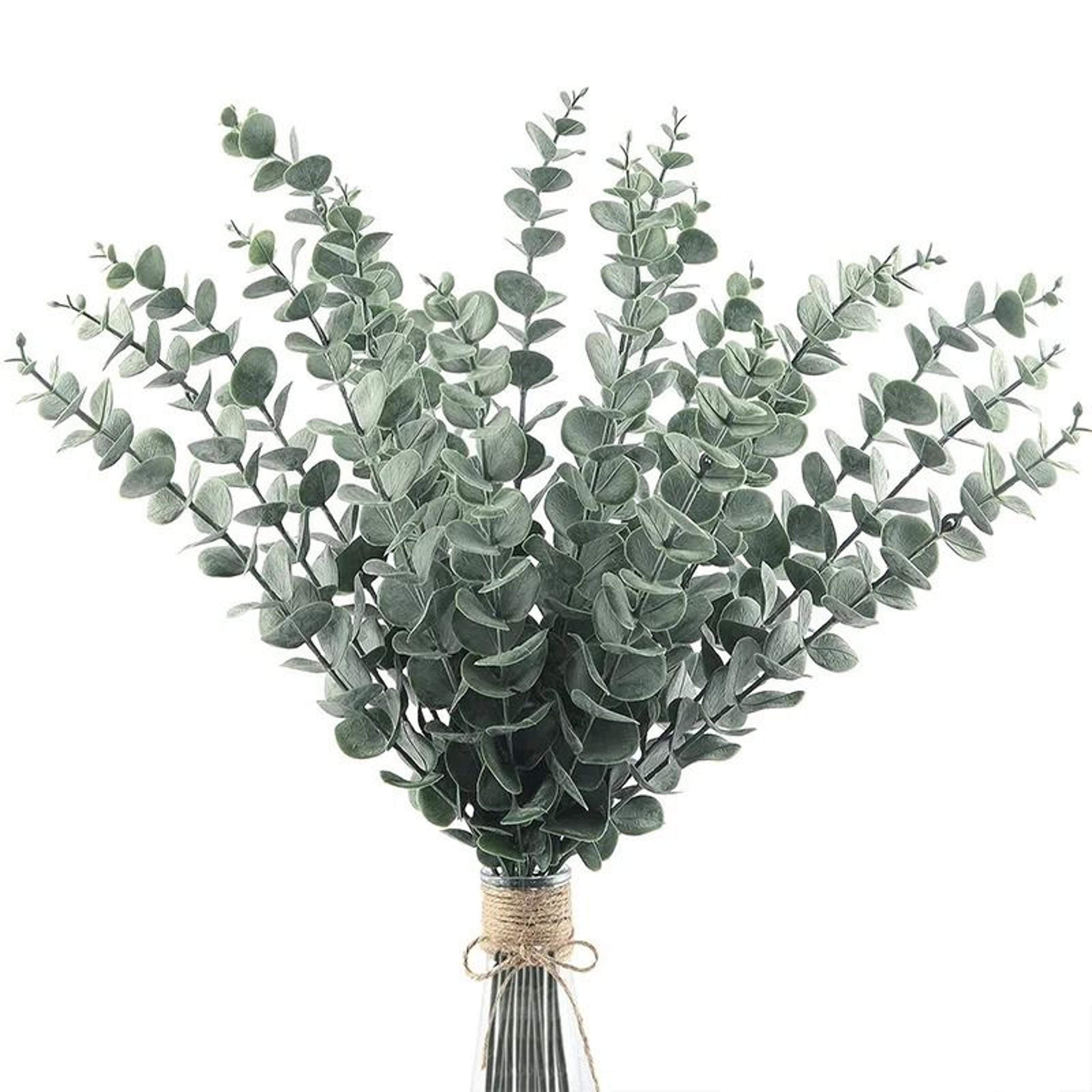 artificial eucalyptus stems set greenery branches for vase and centerpiece decor