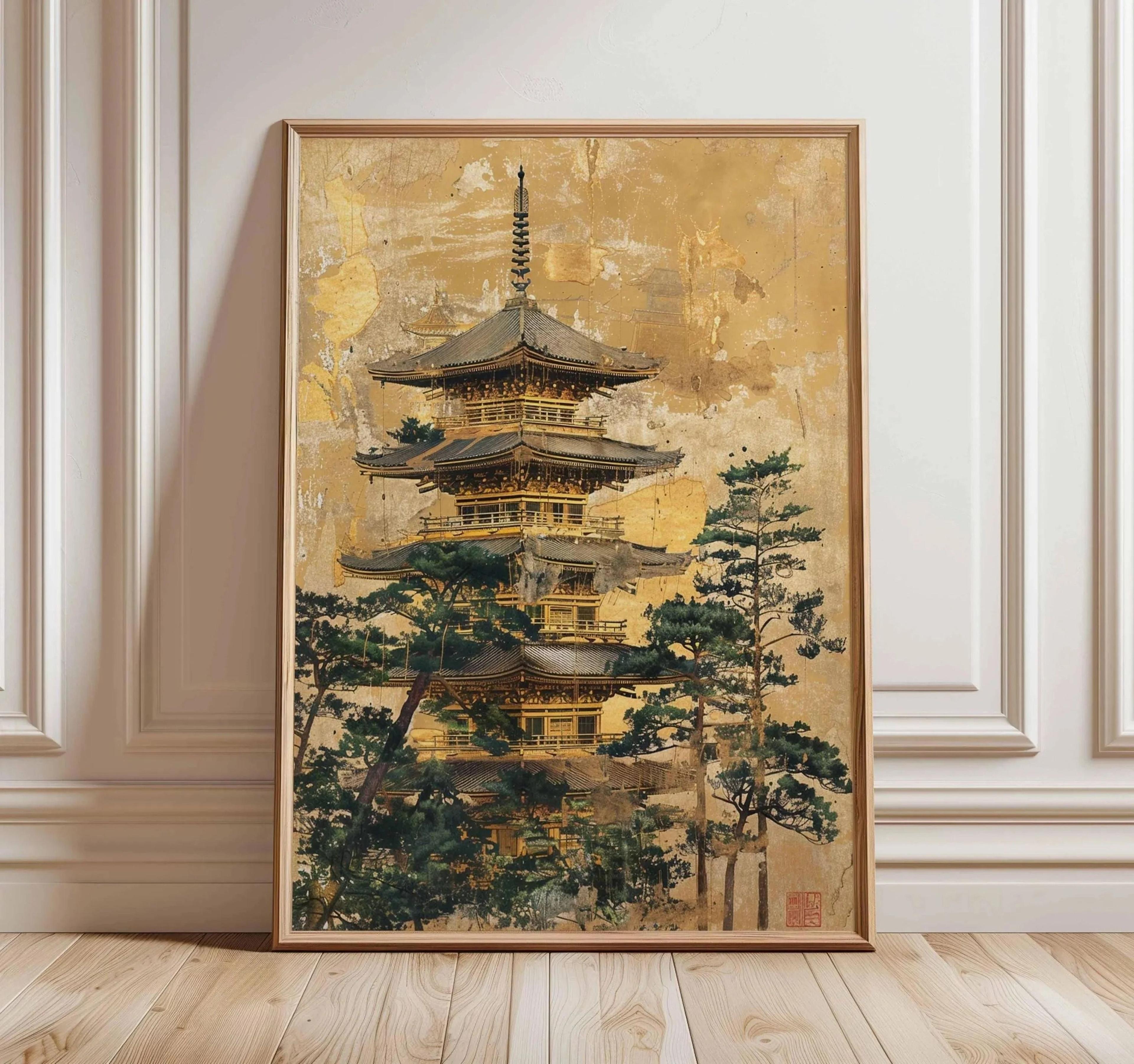 japanese wall art canvas poster asian animal decor for modern living room