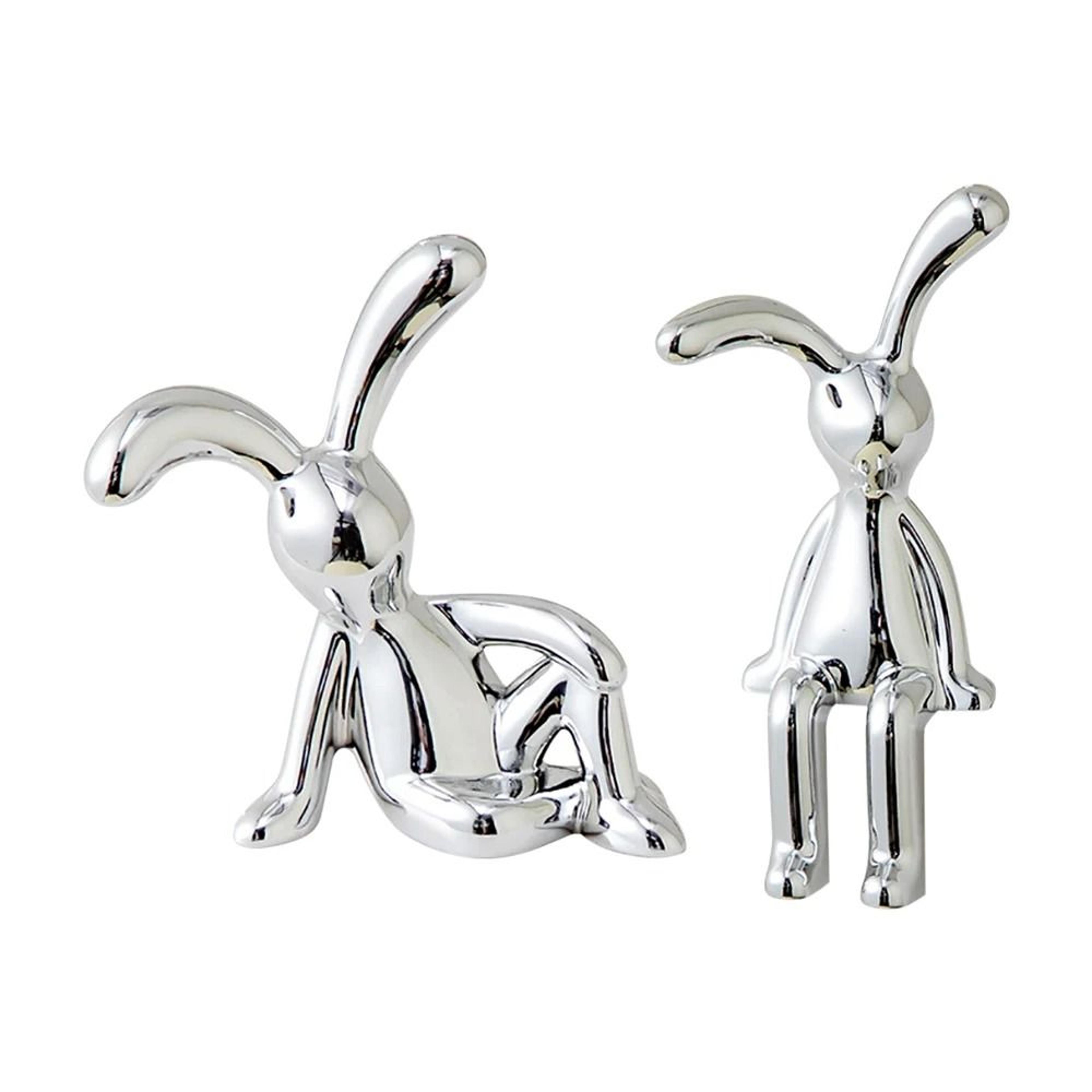 cartoon rabbit figurine decor cute bunny desktop ornament set