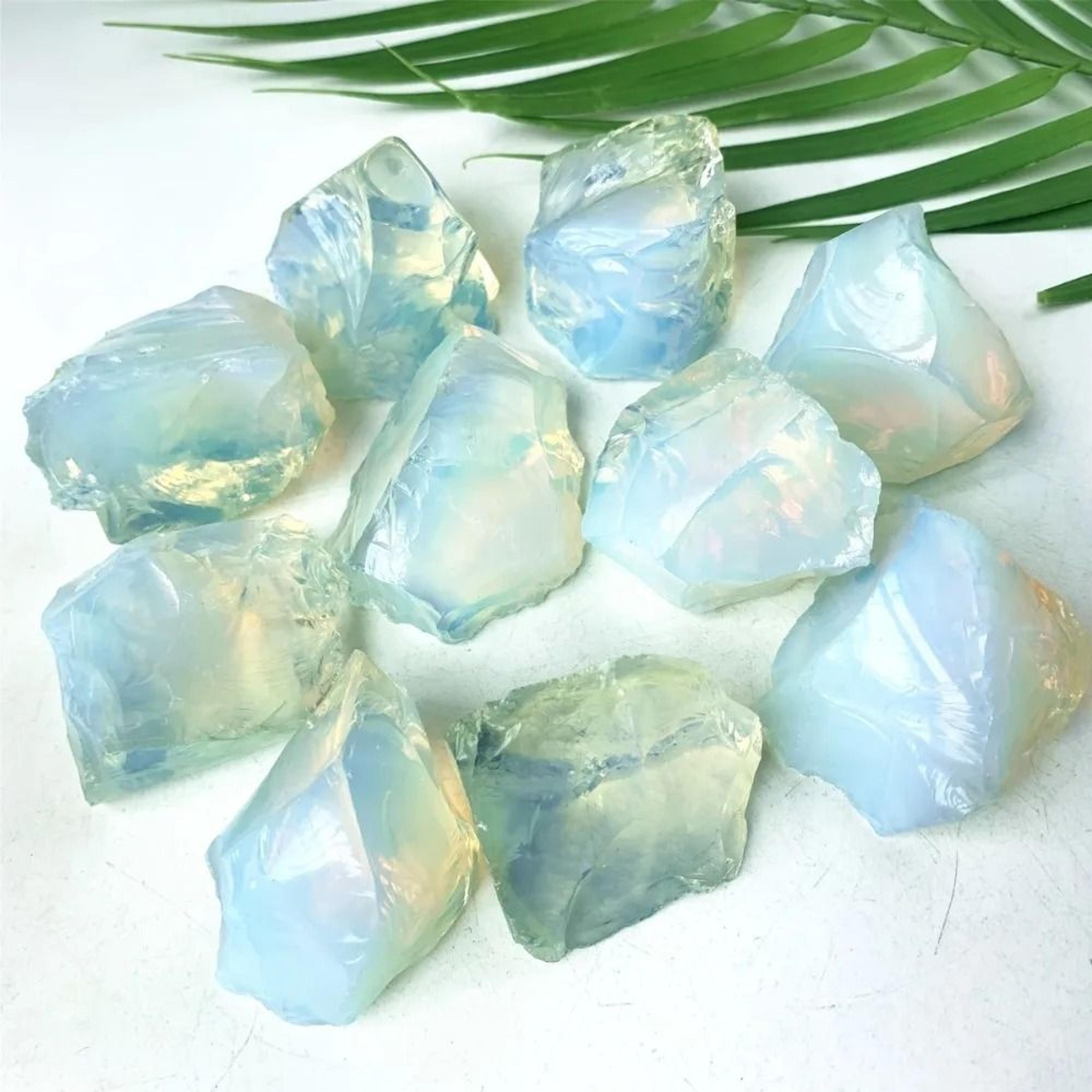 natural opal rough stones raw quartz crystal healing mineral set