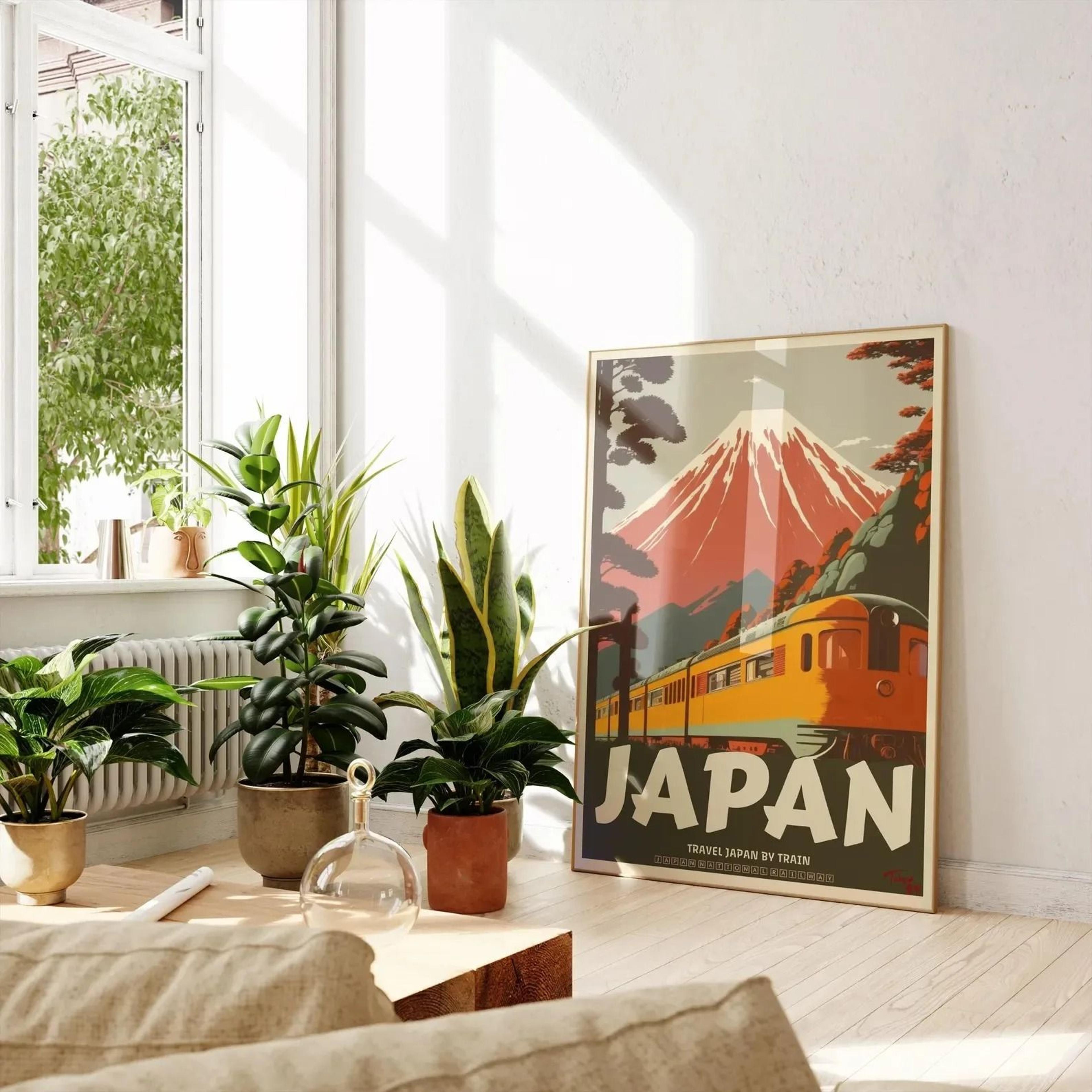 japanese wall art tokyo rainy night poster cityscape canvas print for modern home decor