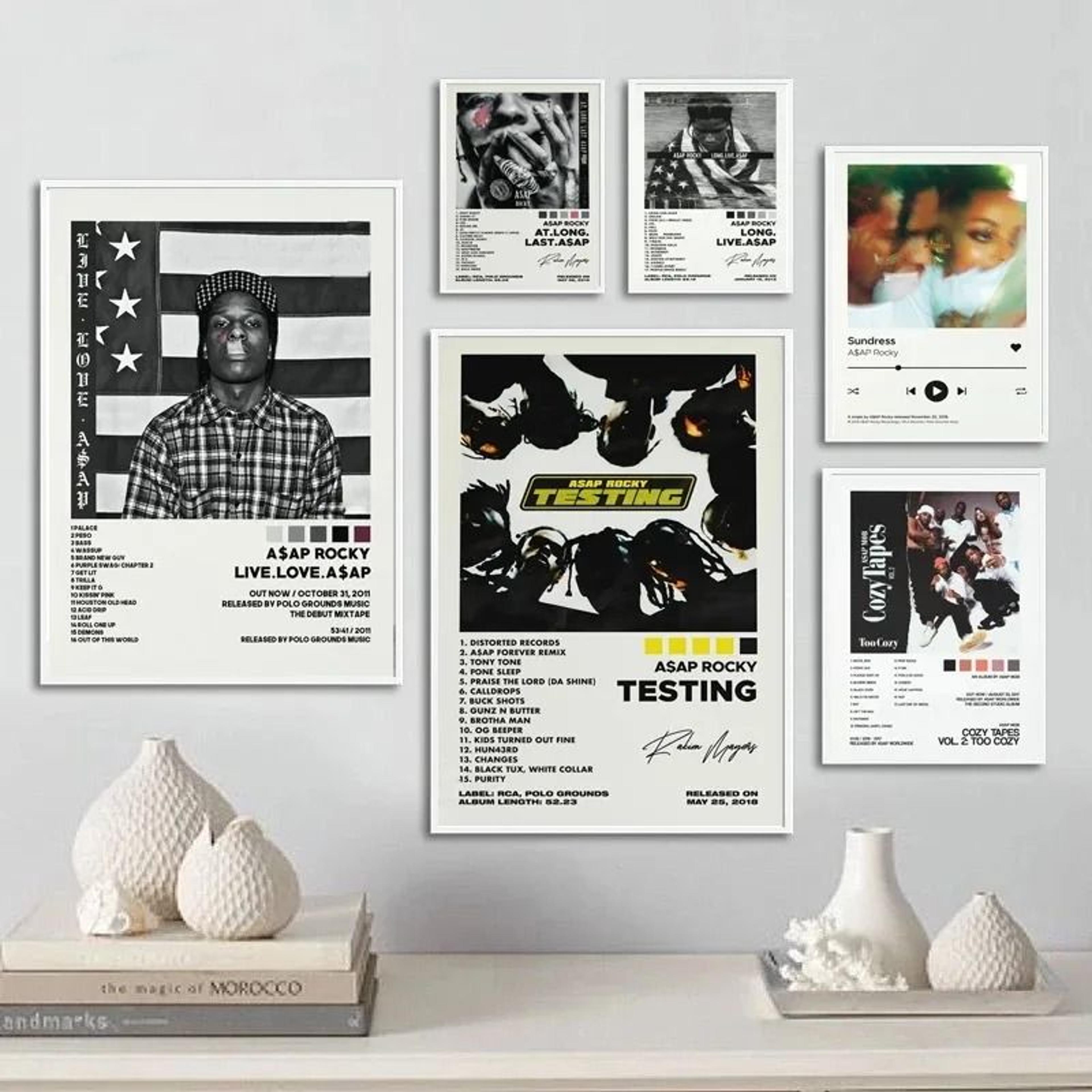 asap rocky poster hip hop album cover wall art music poster print