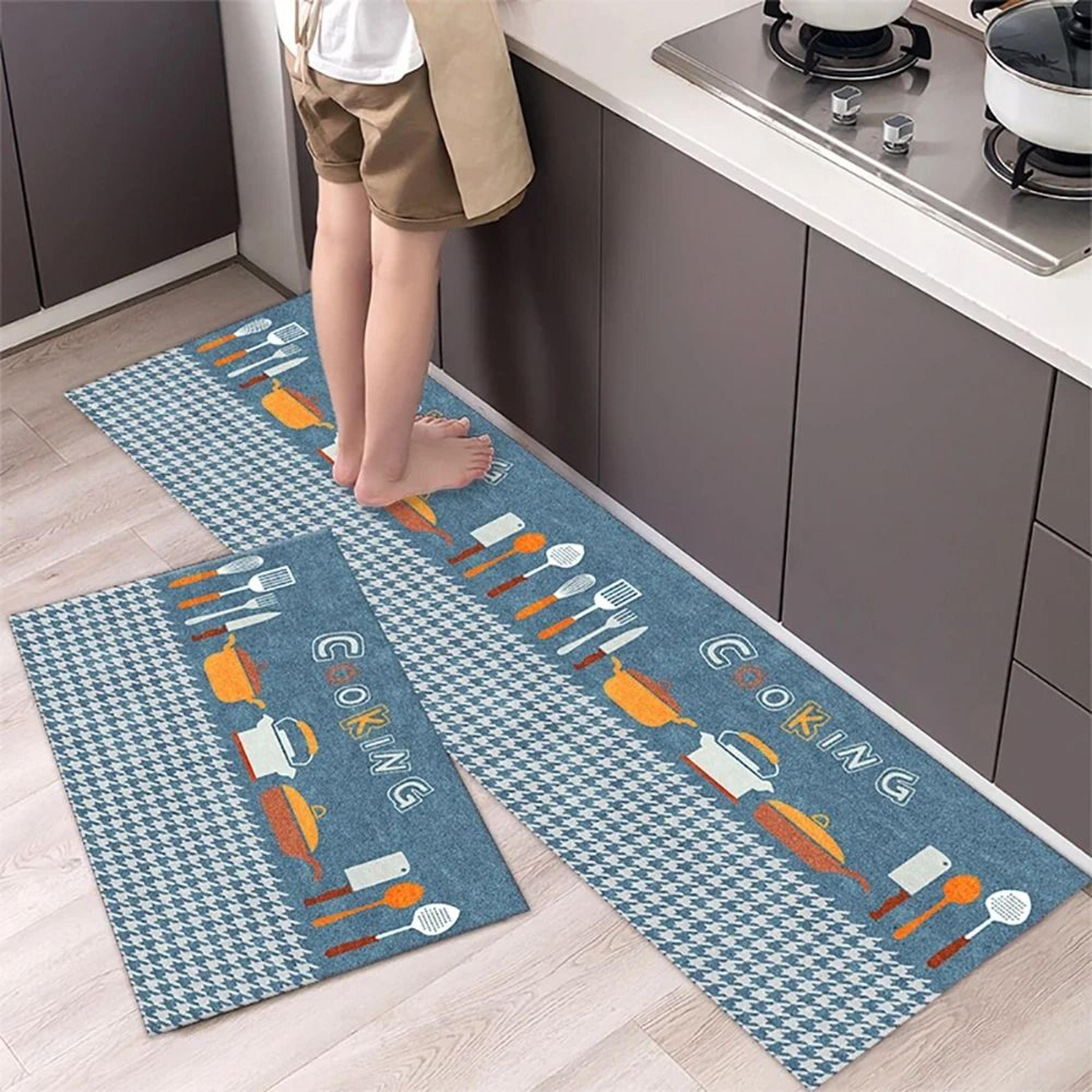 soft washable non slip floor mat long kitchen bedside runner rug