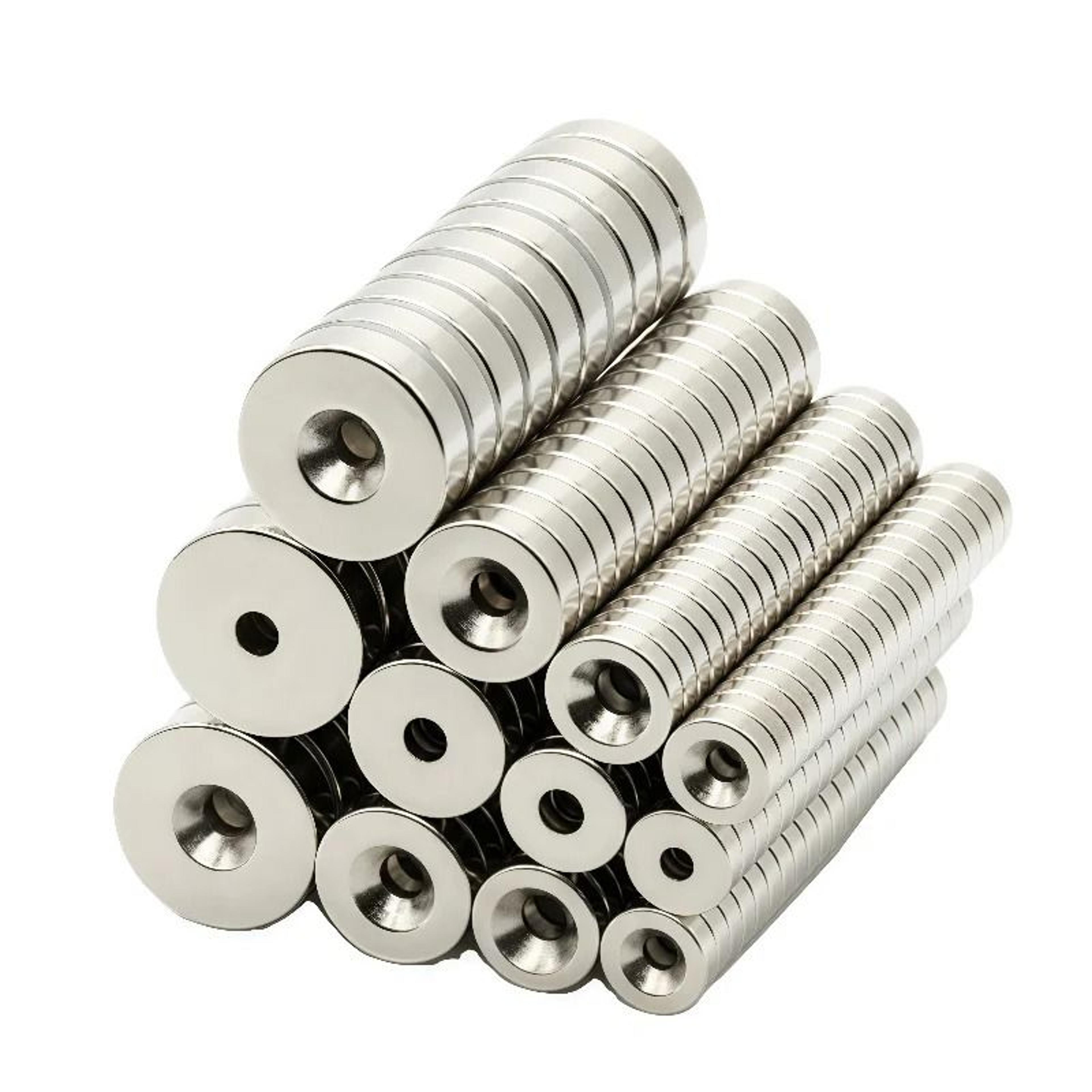 n52 neodymium countersunk magnets heavy duty mounting magnets set