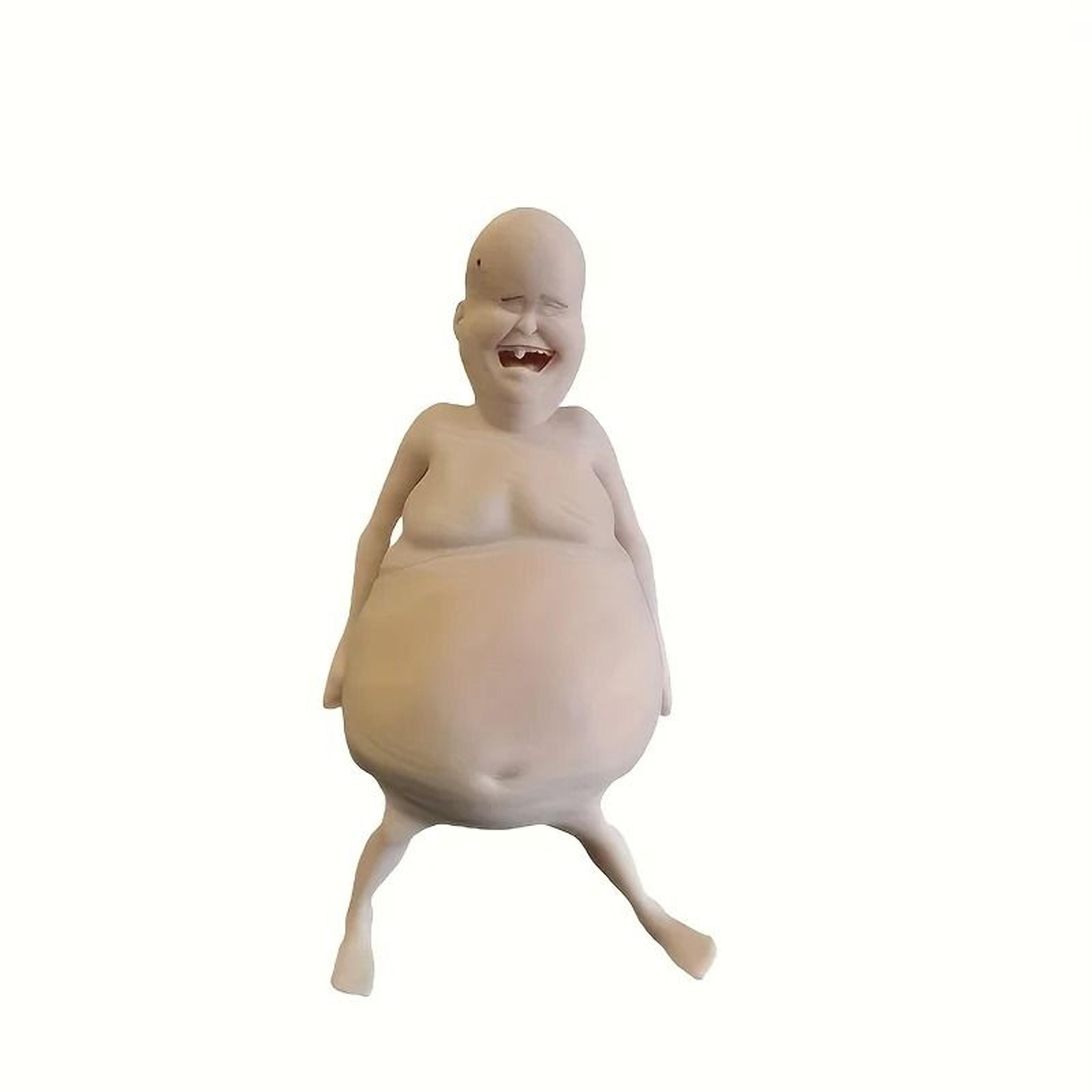 funny belly doll novelty home decor silicone gag gift toy