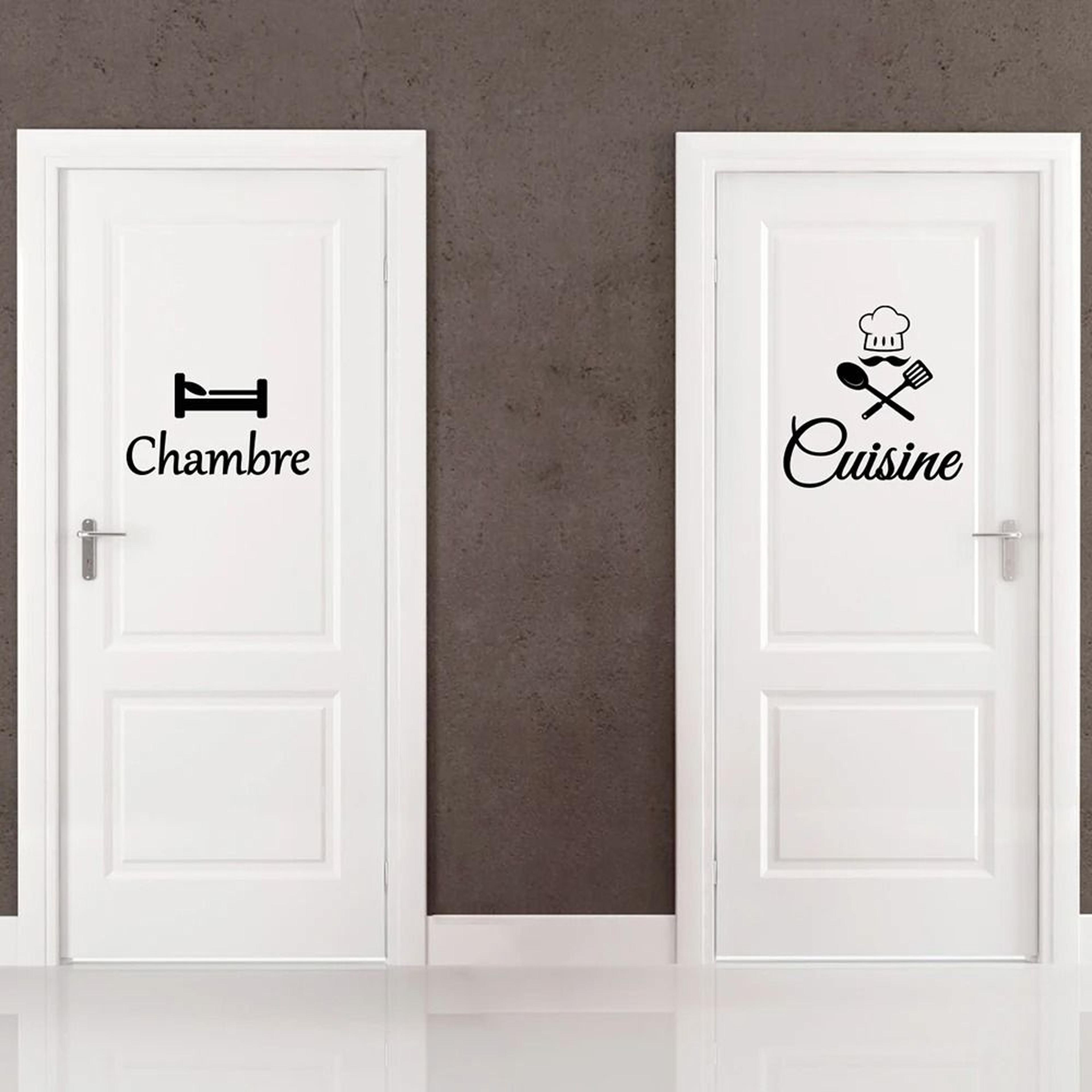 french kitchen door wall sticker chef vinyl bedroom door decal decor