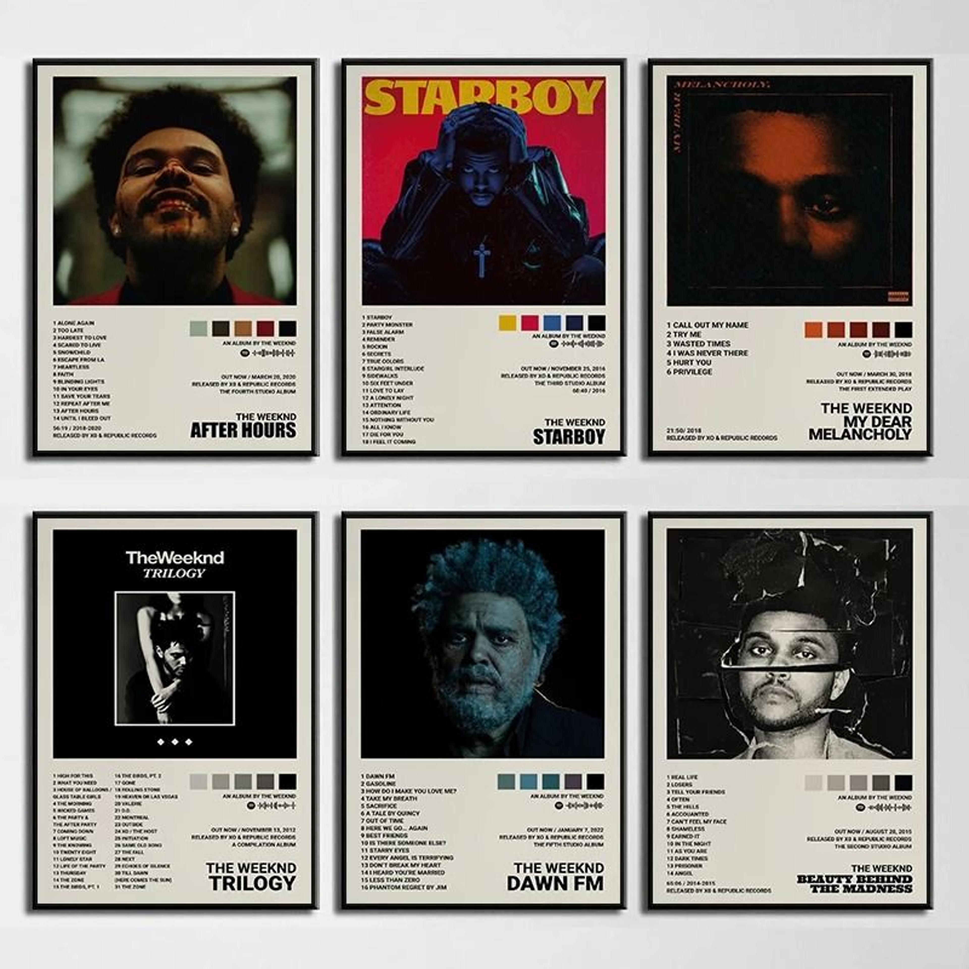 the weeknd music album canvas print hip hop wall art for room decor