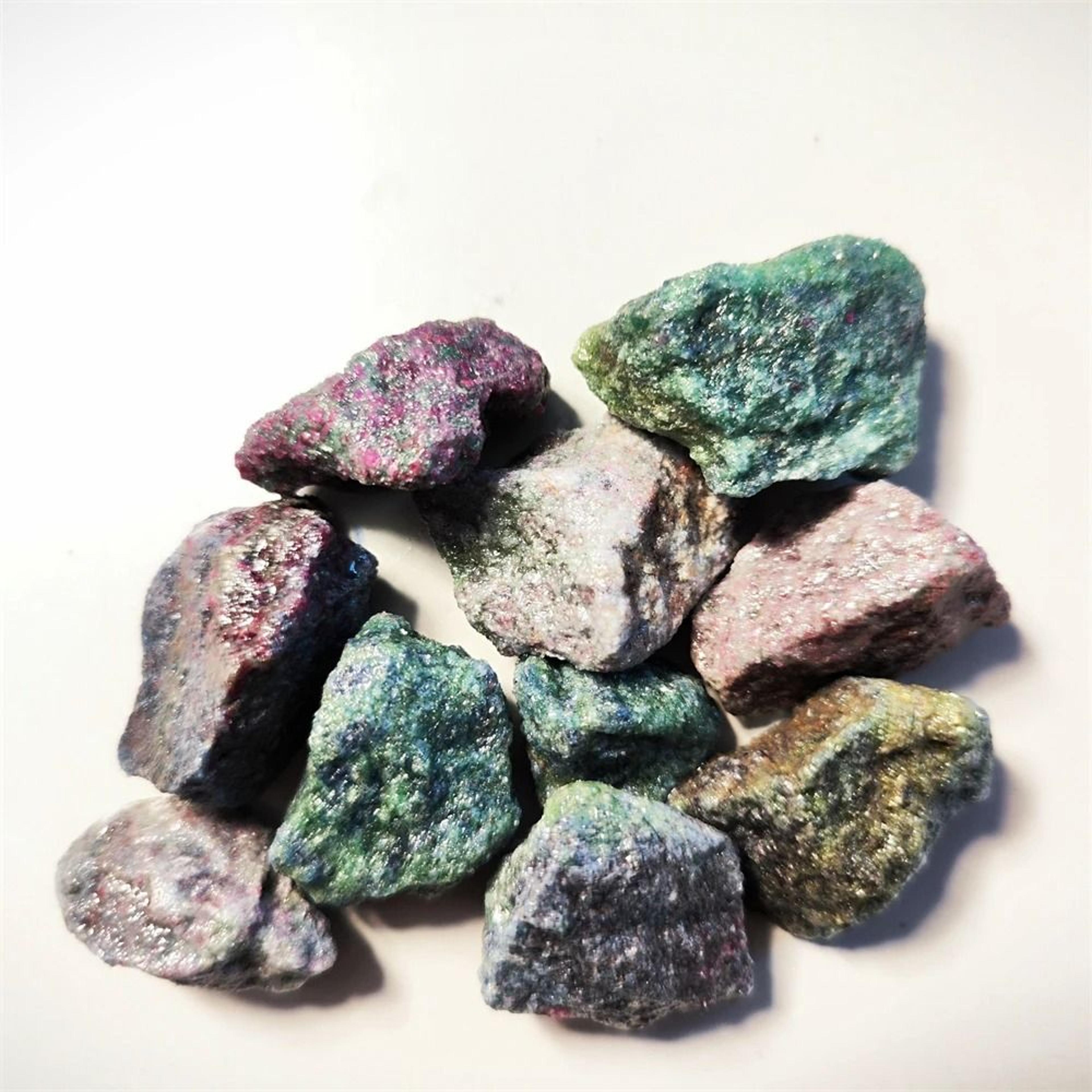 natural raw gemstone specimen fluorescent mineral stone display decor