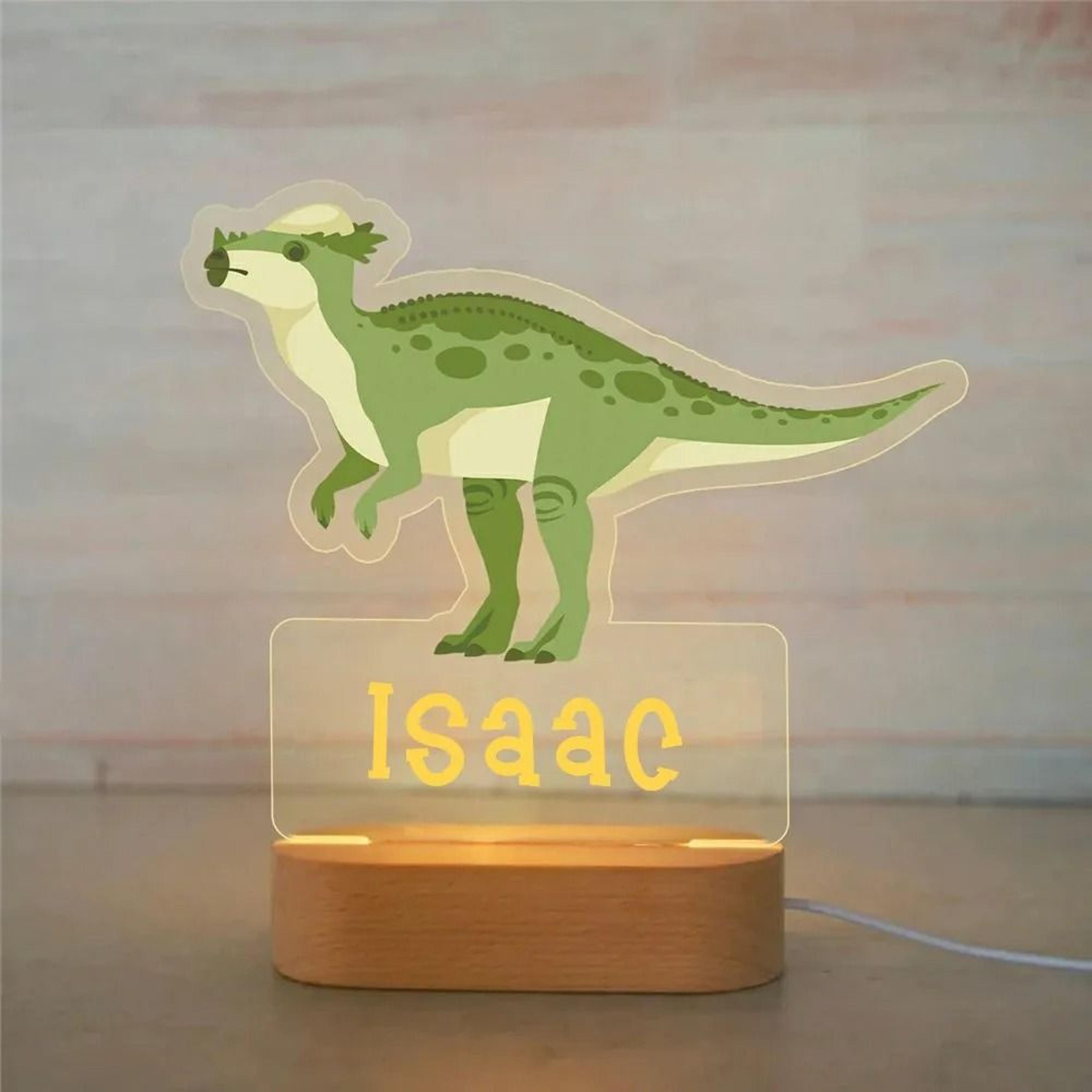 personalized name night light custom acrylic animal led lamp for kids