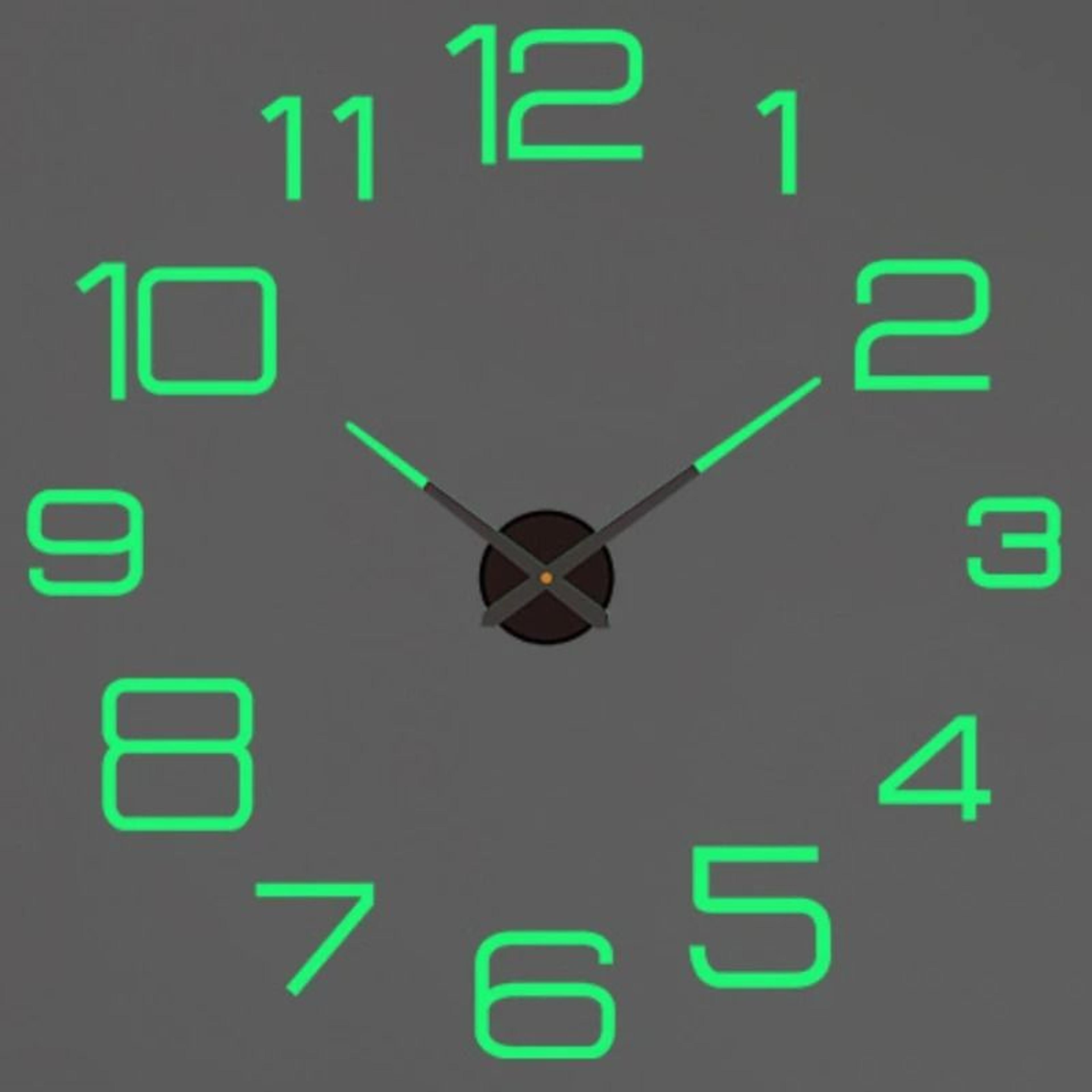 3d diy wall clock luminous frameless modern wall clock decor for living room
