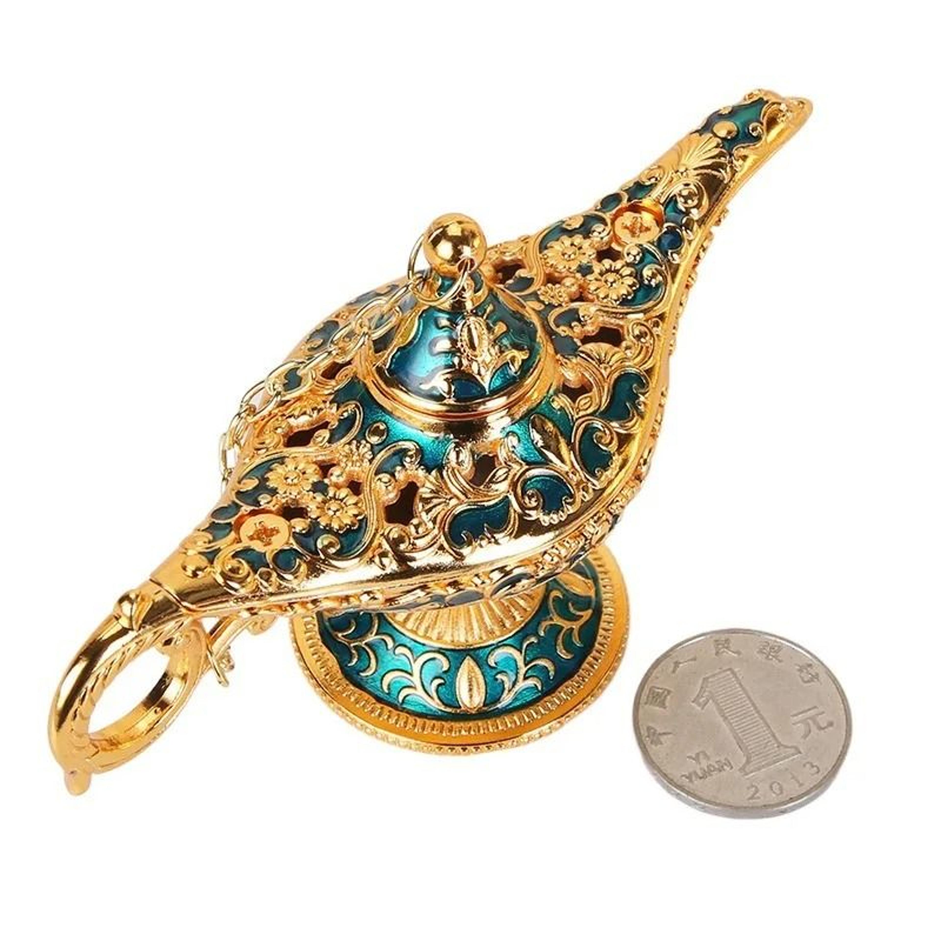 vintage aladdin lamp decor retro metal genie lamp home accent