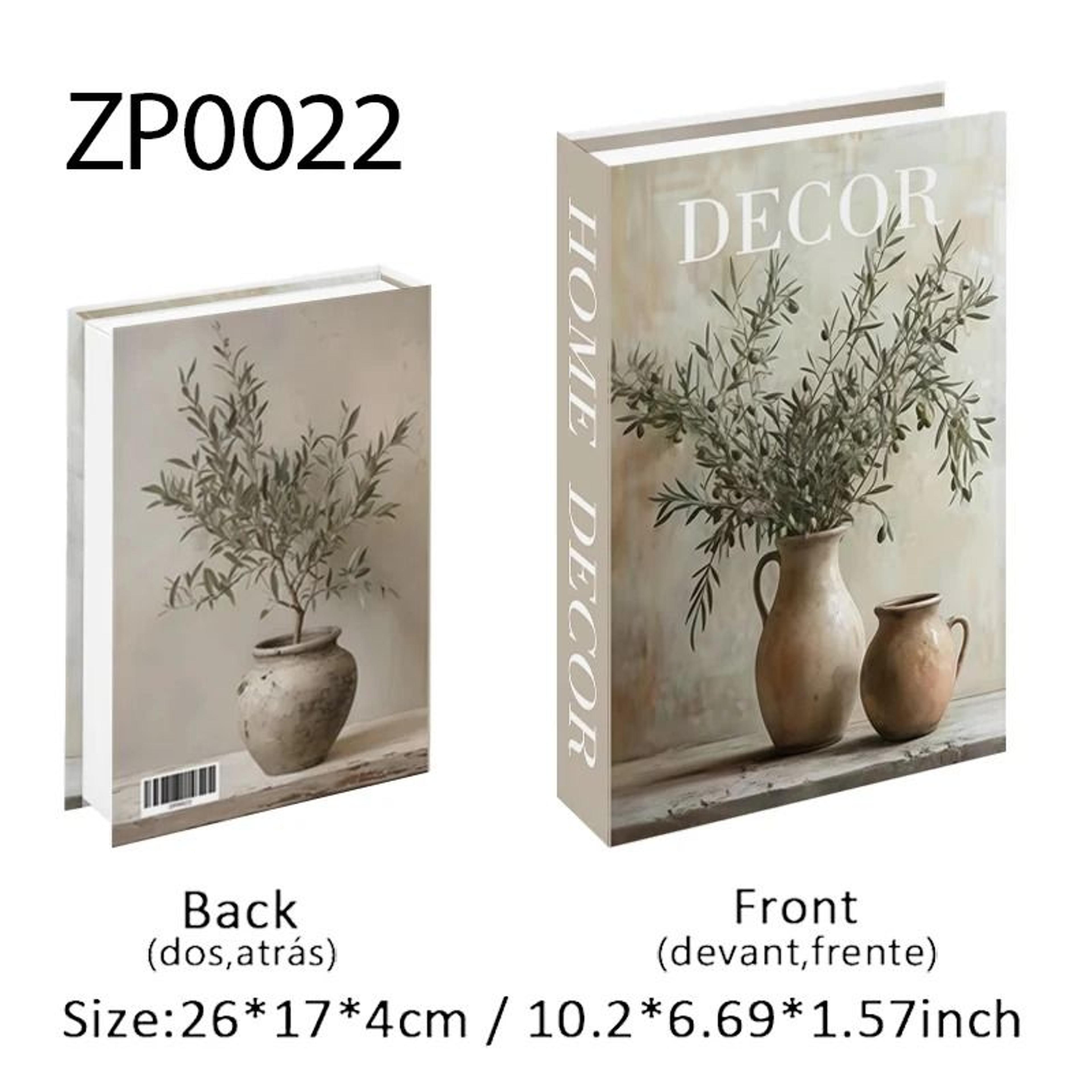 luxury decorative book storage box fake book decor organizer
