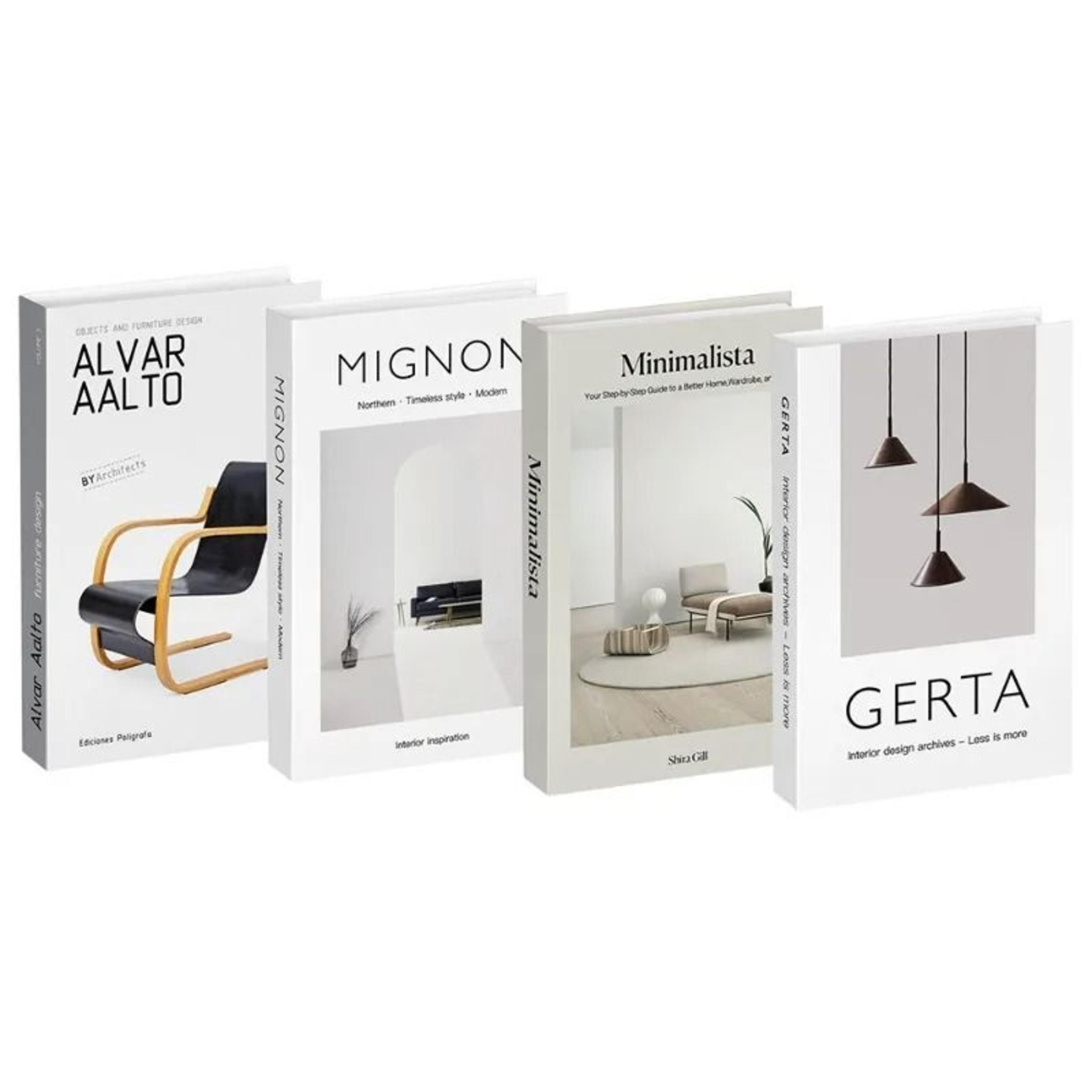 decorative fake books set for coffee table and bookshelf aesthetic decor