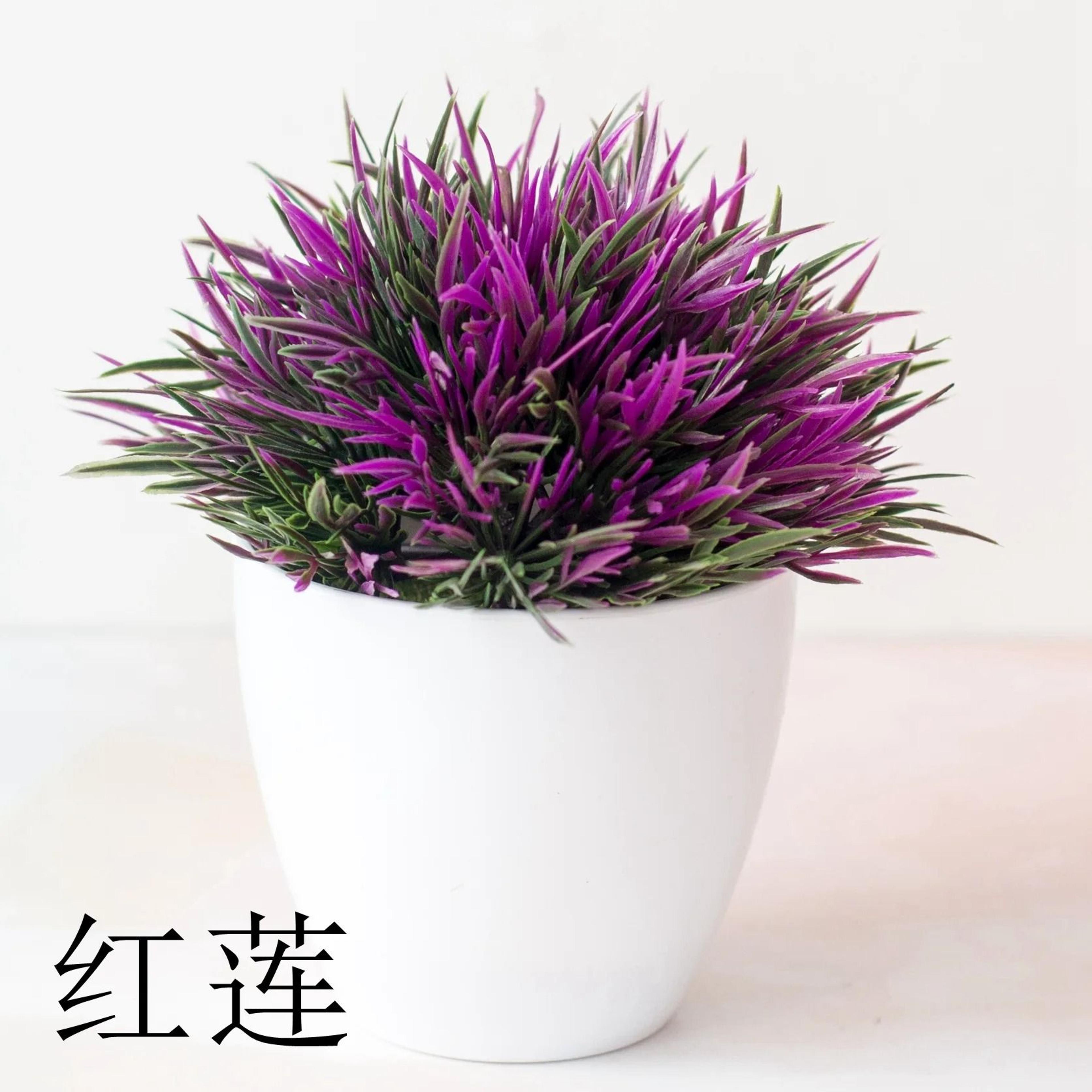artificial bonsai plant small potted green tree decor for home and office