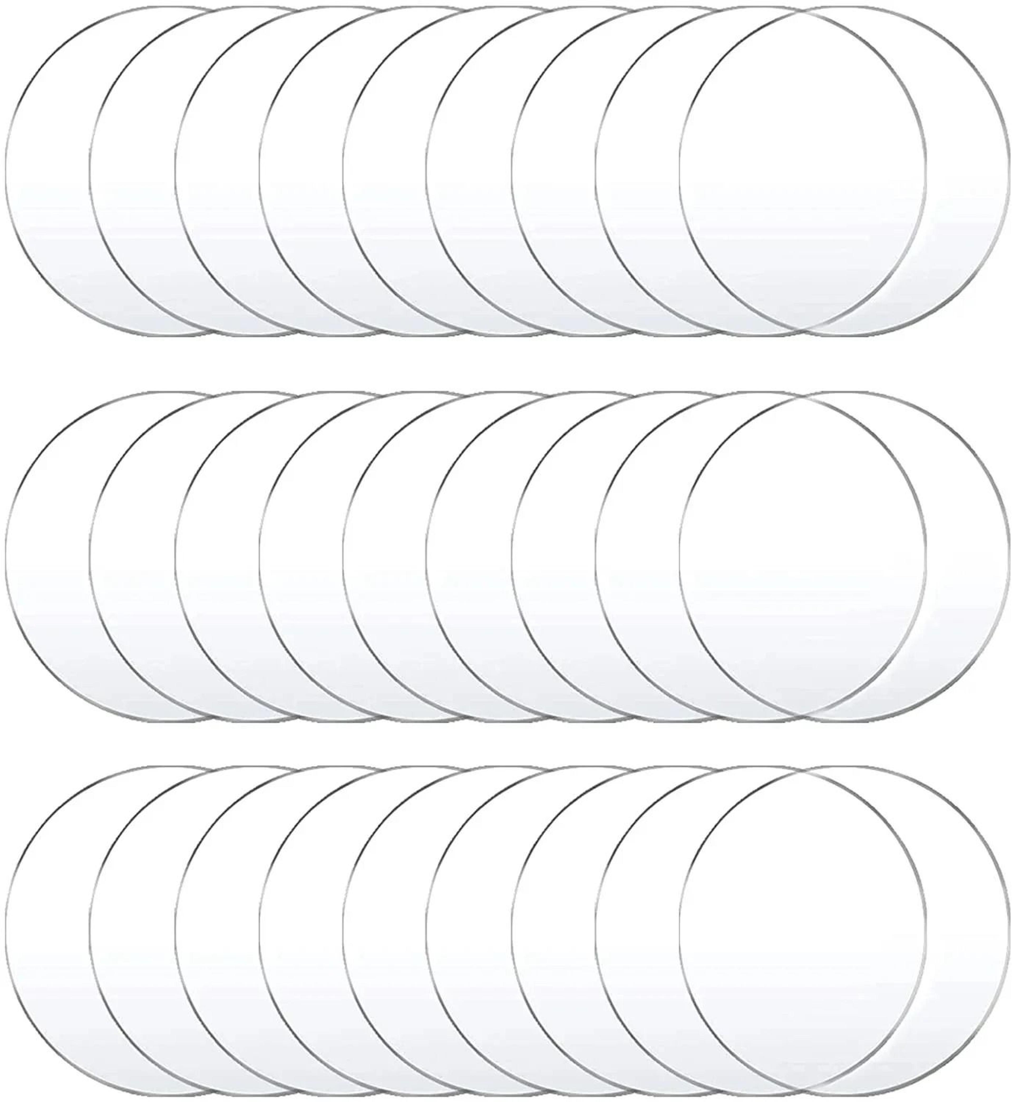 clear acrylic ornament blanks round disc set for diy craft and custom decor