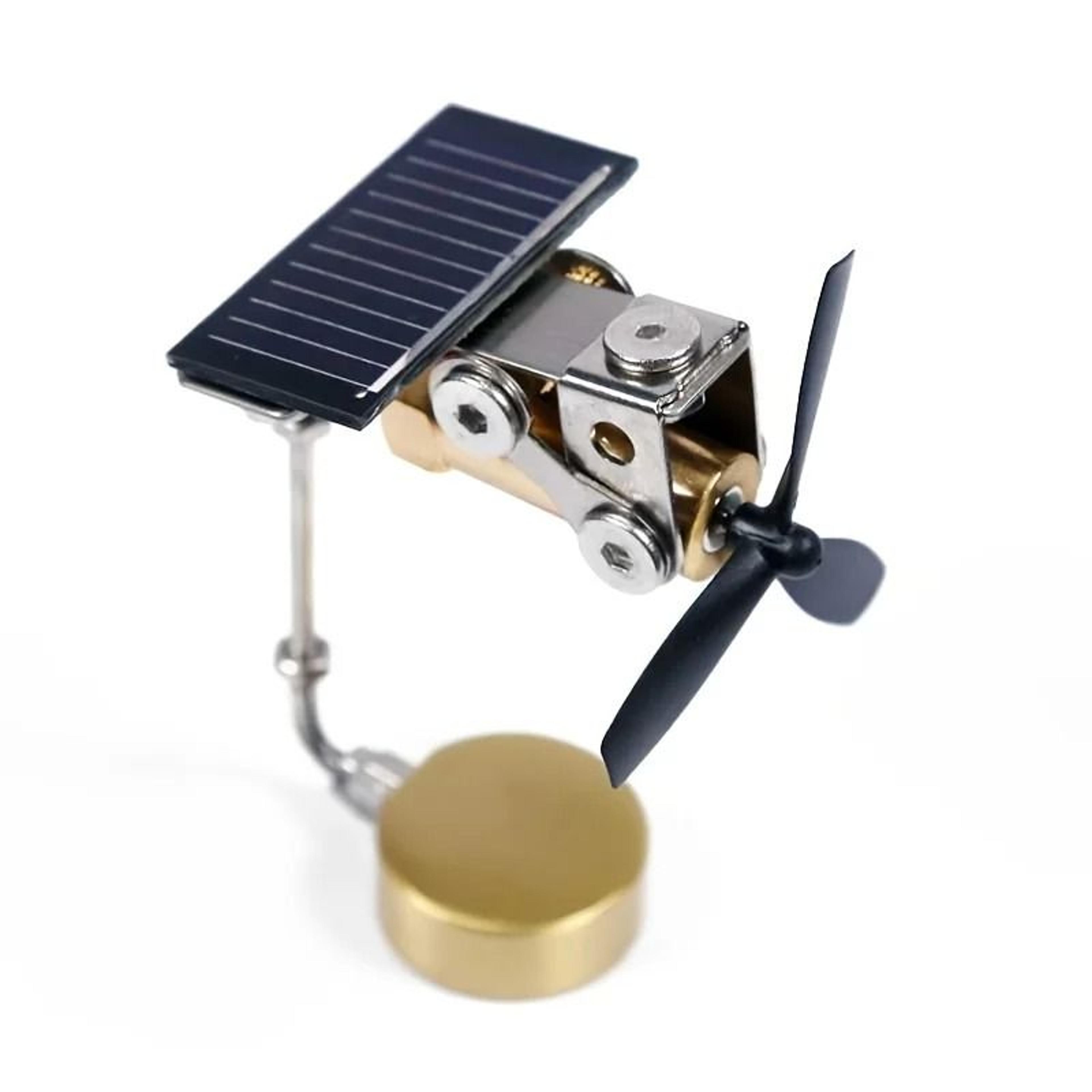solar windmill desk ornament copper kinetic science toy educational decor