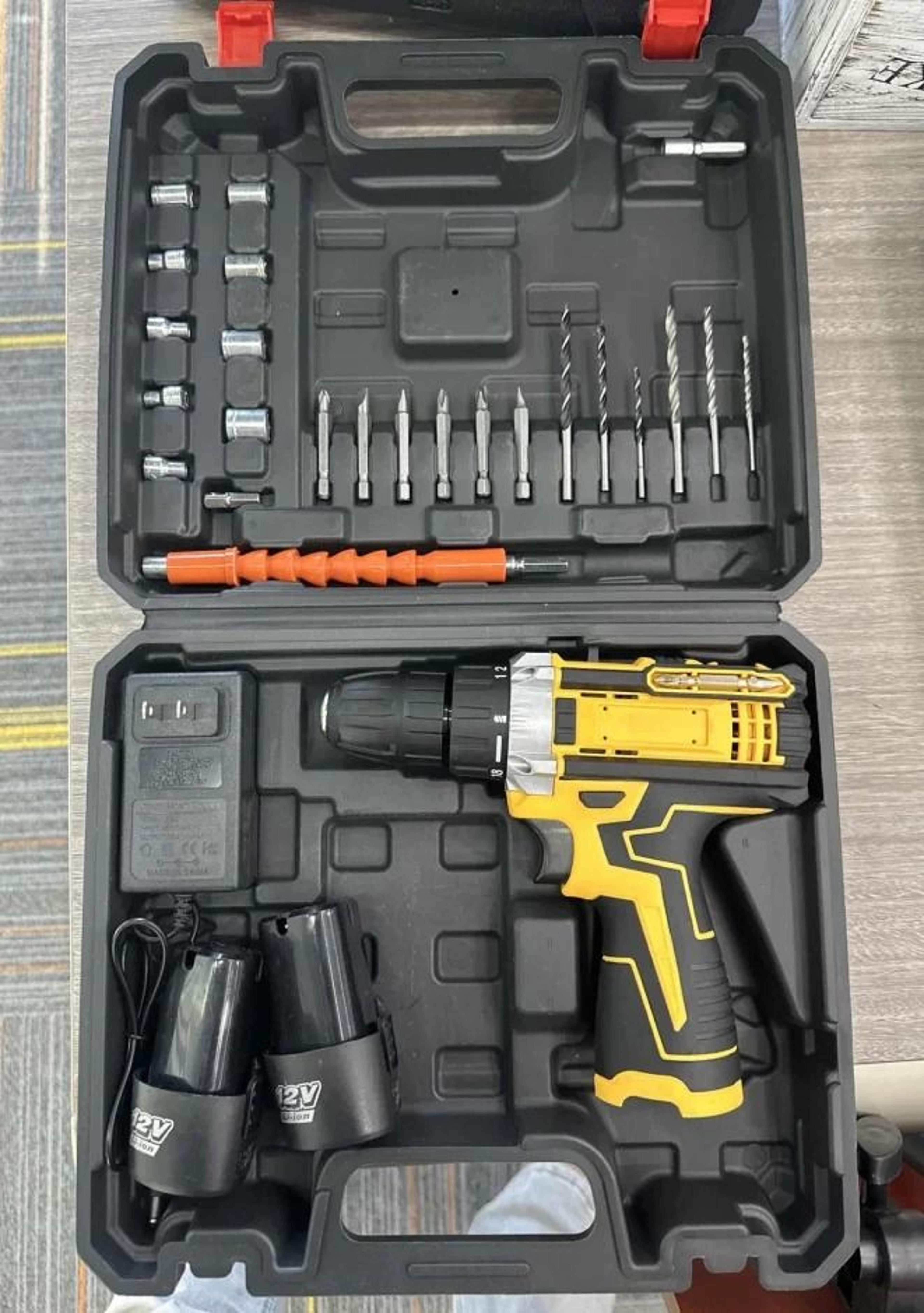powerpro 20v cordless drill kit home repair tool set