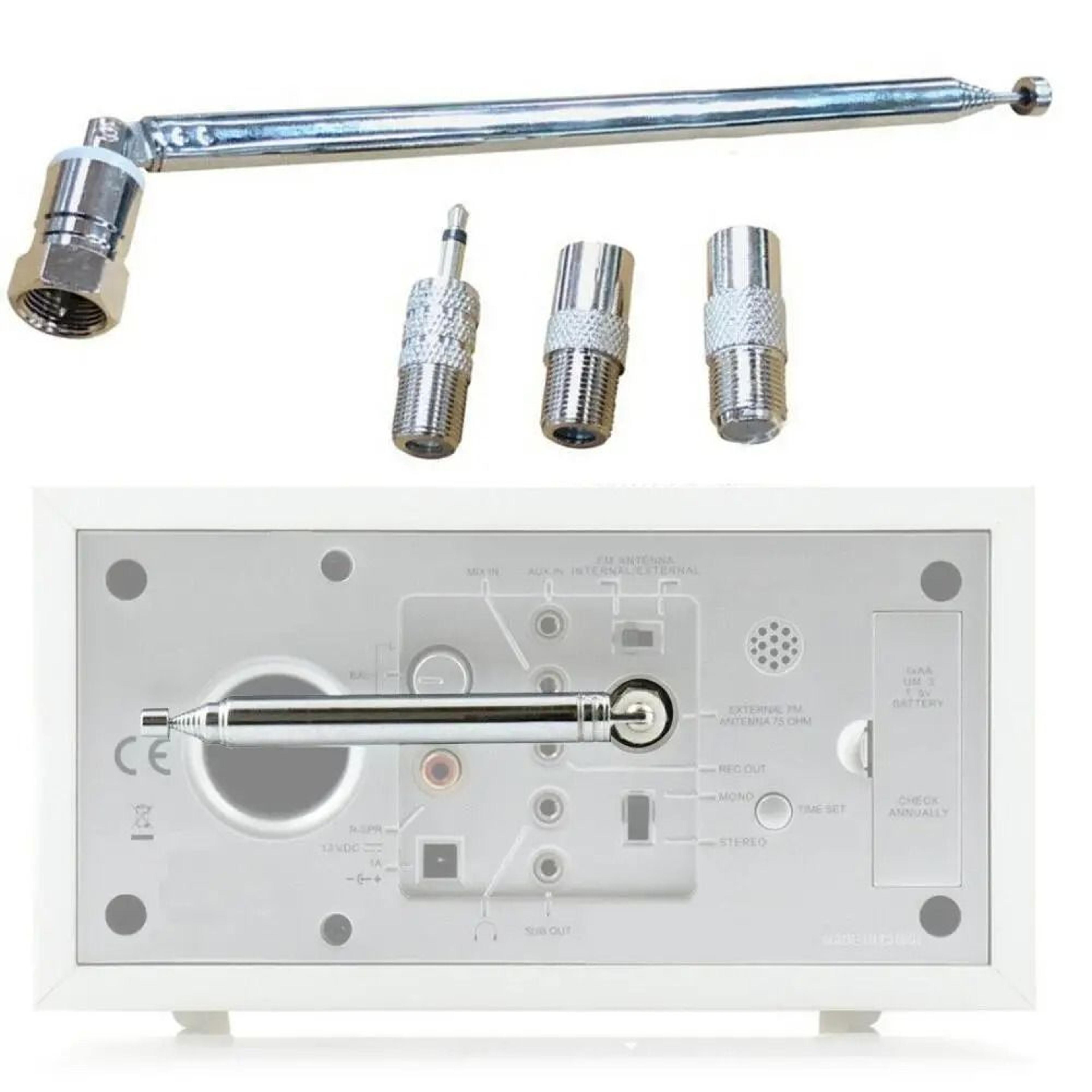 telescopic fm dab antenna 3.5mm radio aerial with adapter set