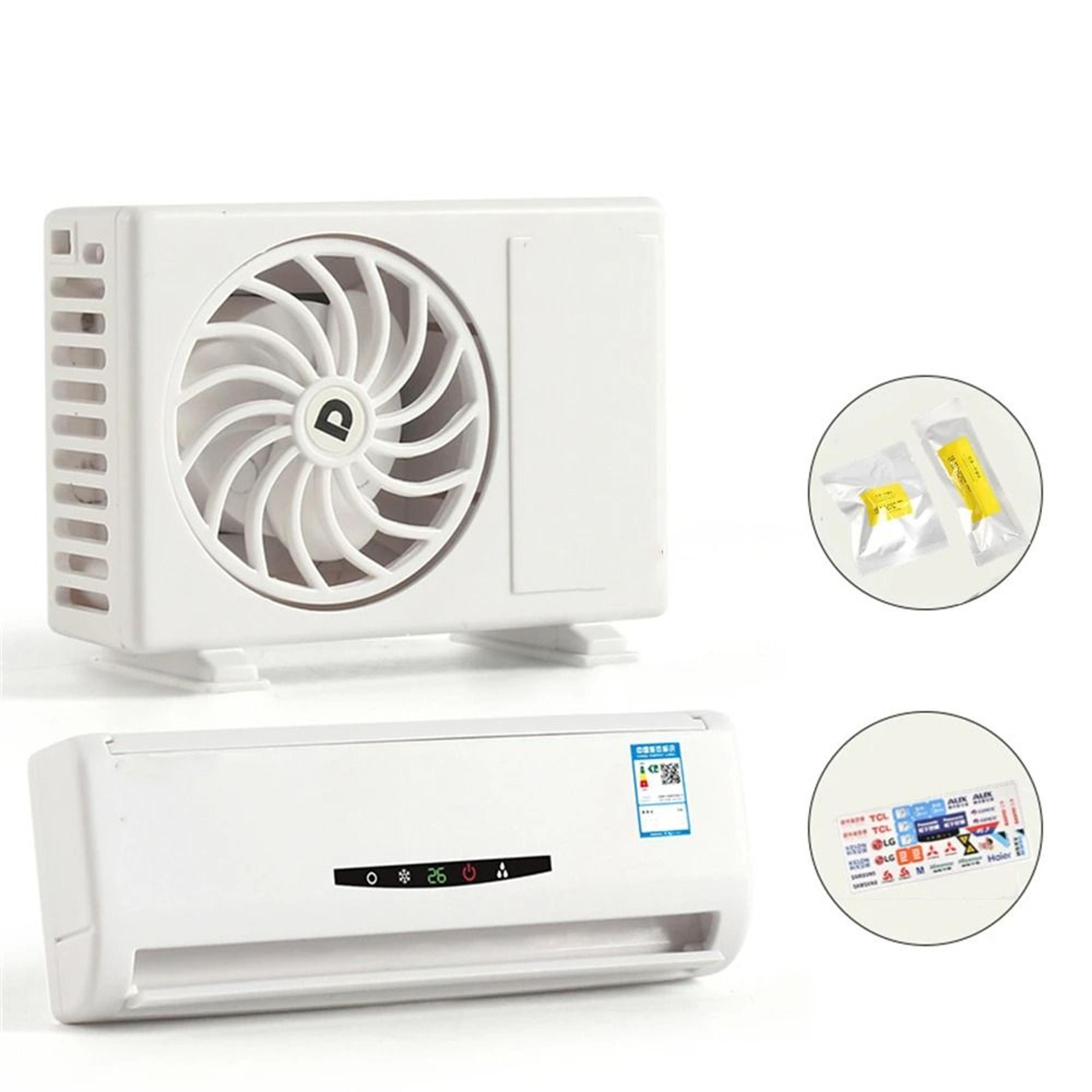 solar powered car air vent fan dashboard air conditioner blower decor