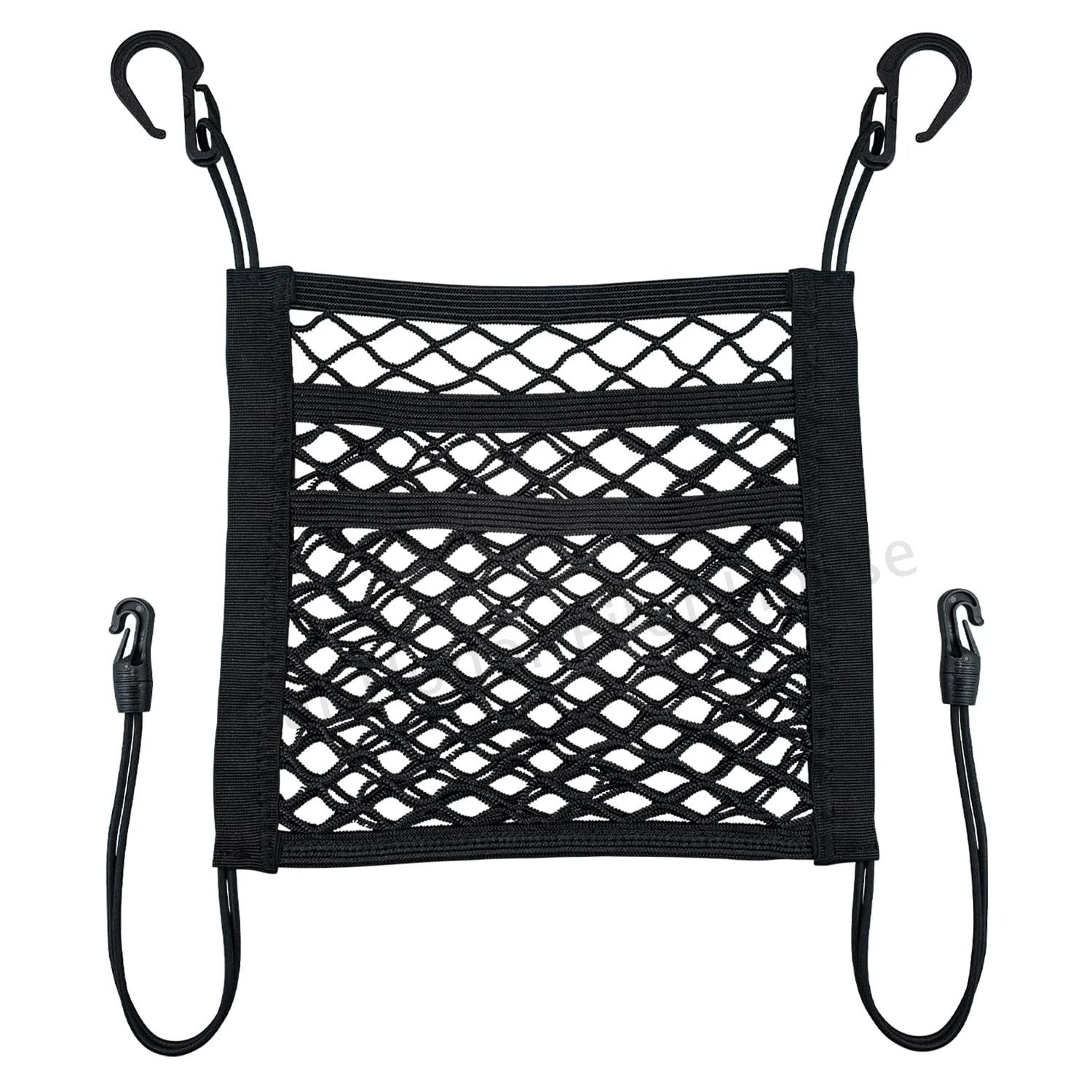 3 layer car seat back organizer net storage barrier pocket