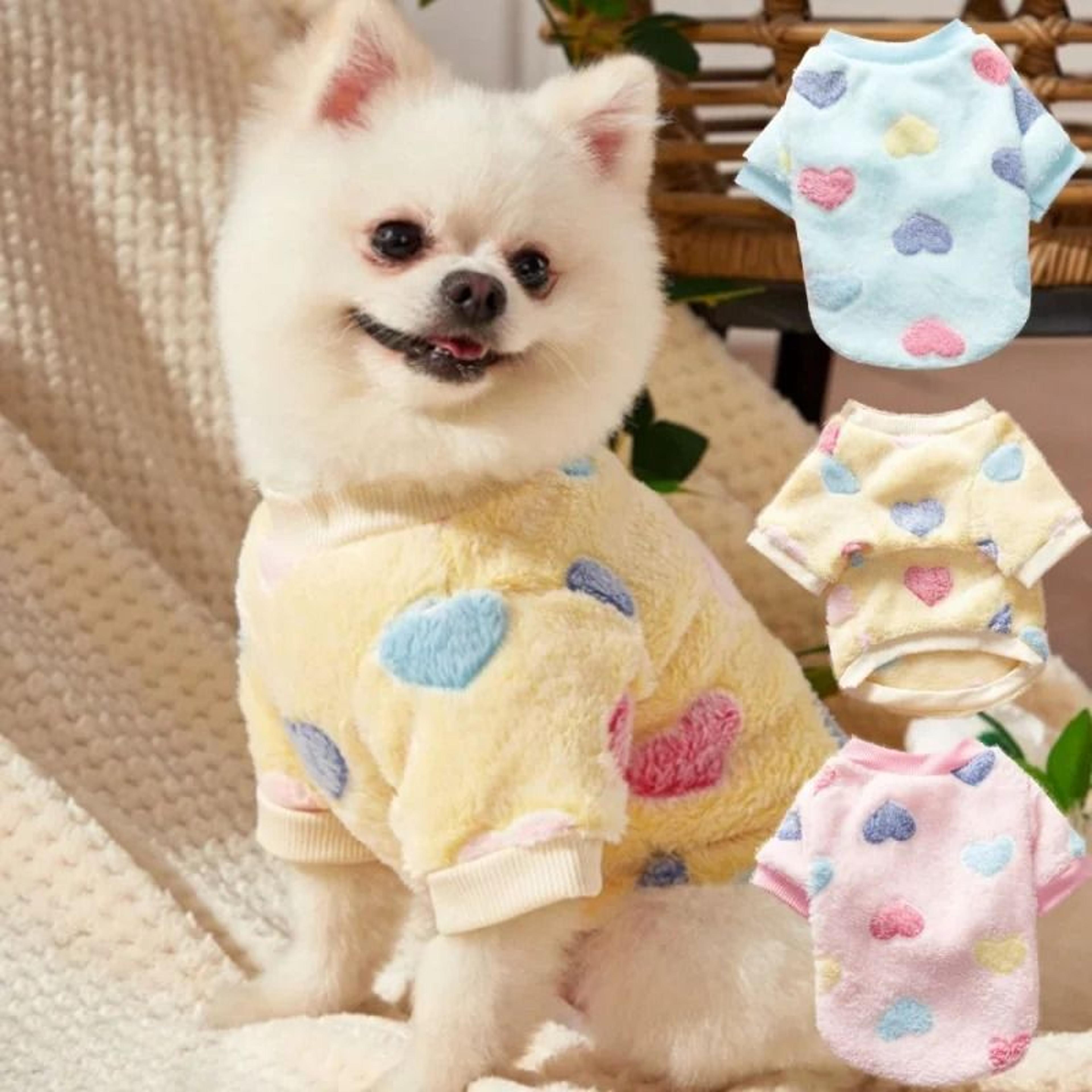 sweetheart flannel dog vest for small and medium dogs