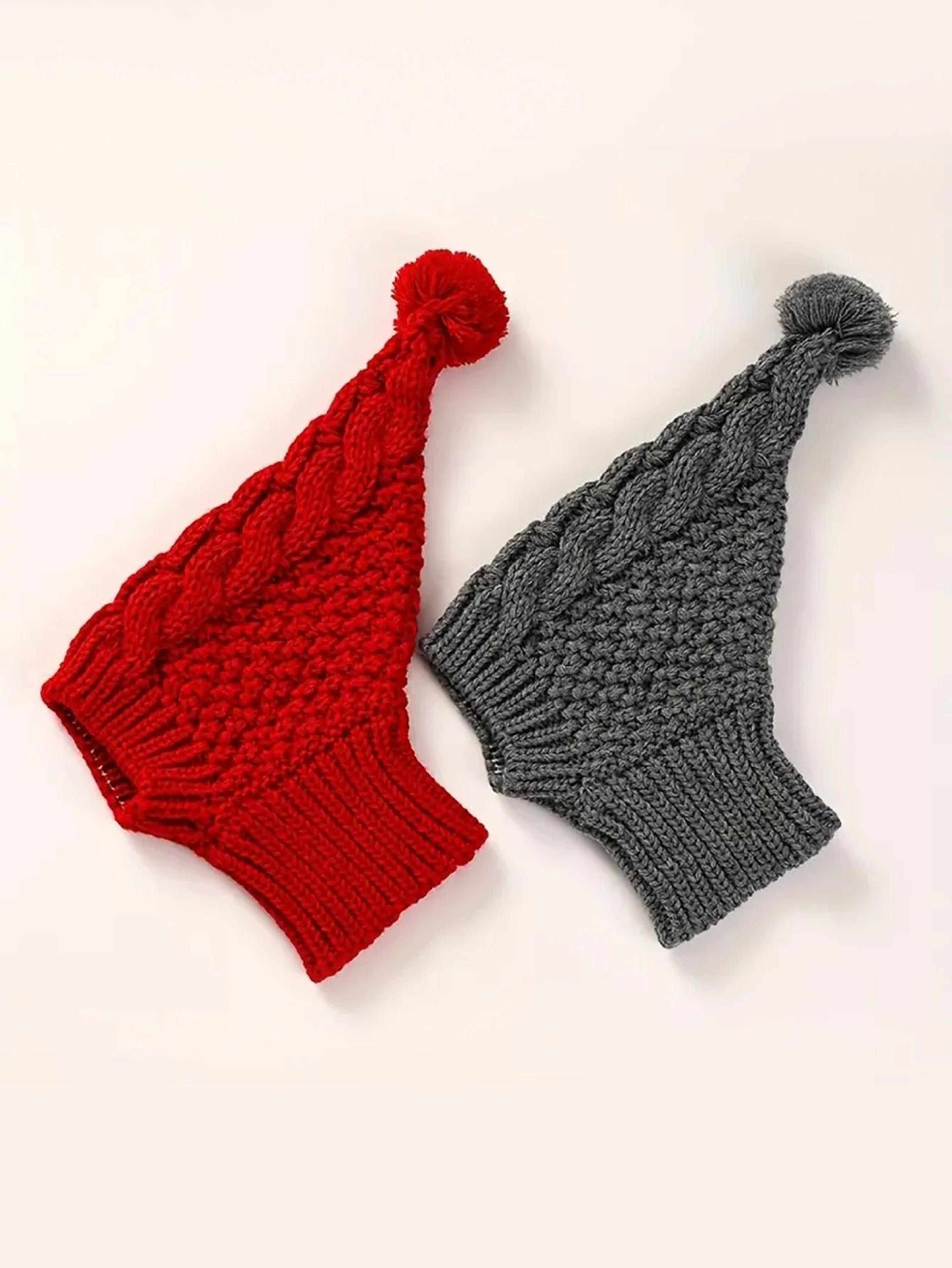 hand knit winter dog beanie and snood for greyhounds and large dogs