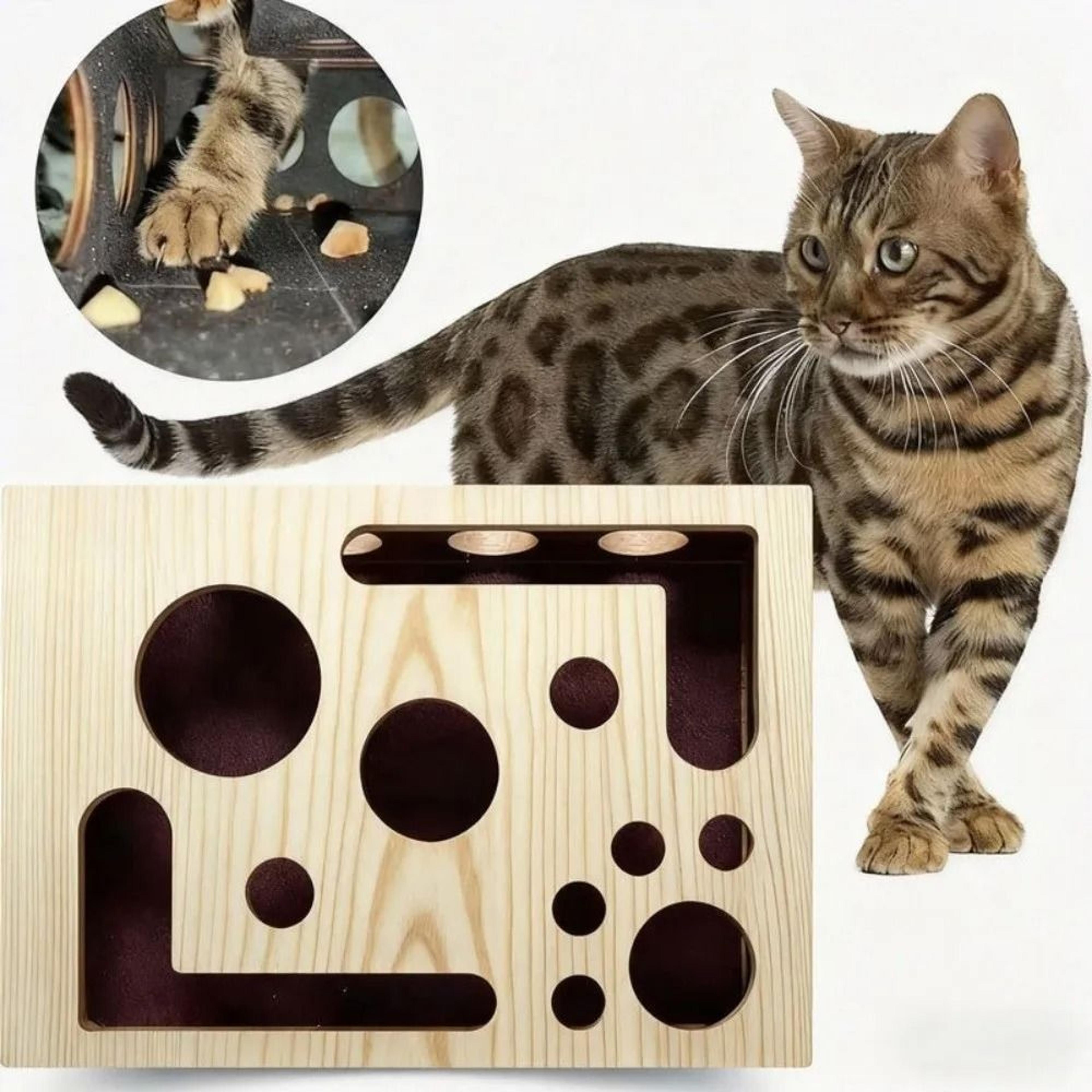 interactive cat tunnel scratch box toy with bell ball