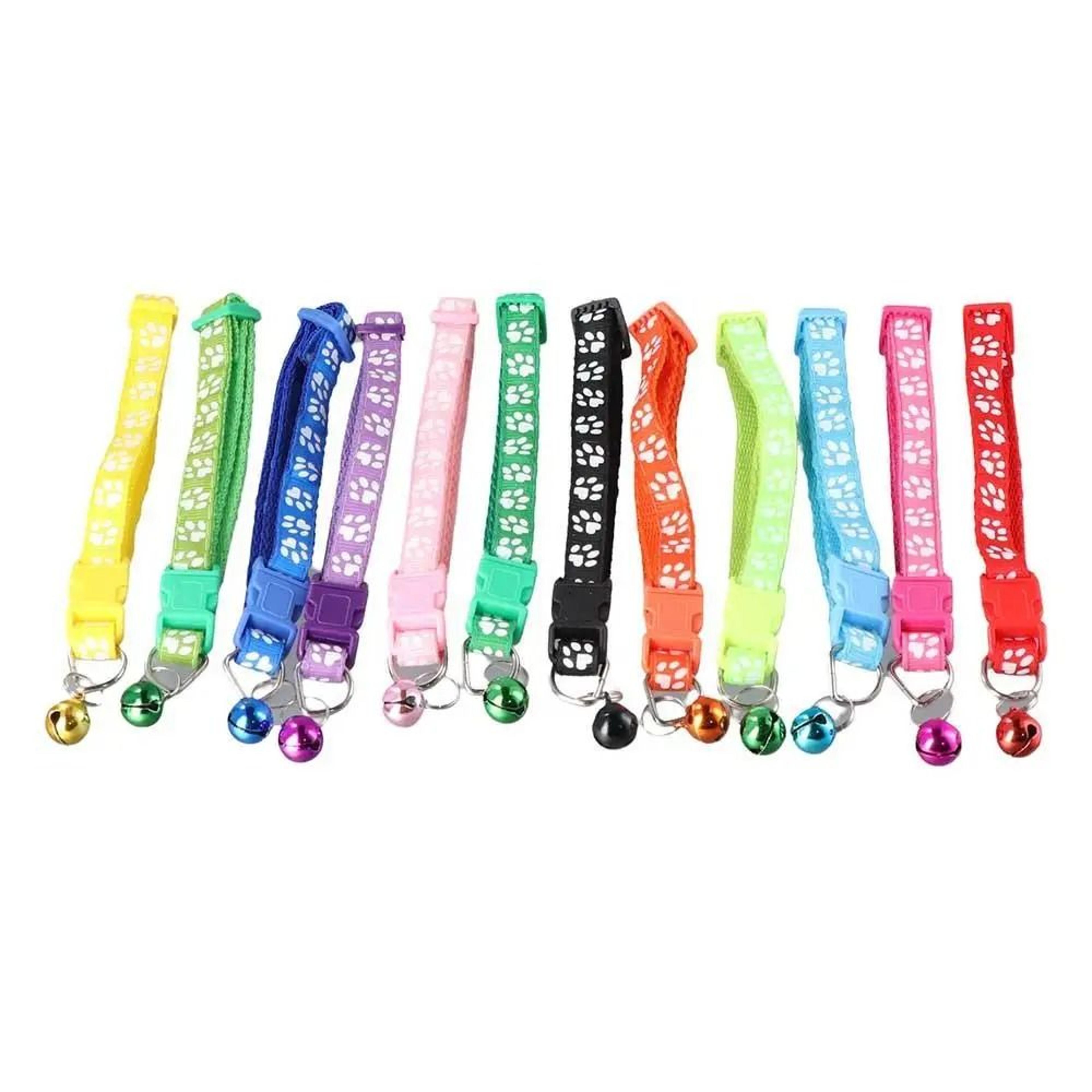lovely puppy and kitten bell collar adjustable cute pet necklace for cats and small dogs