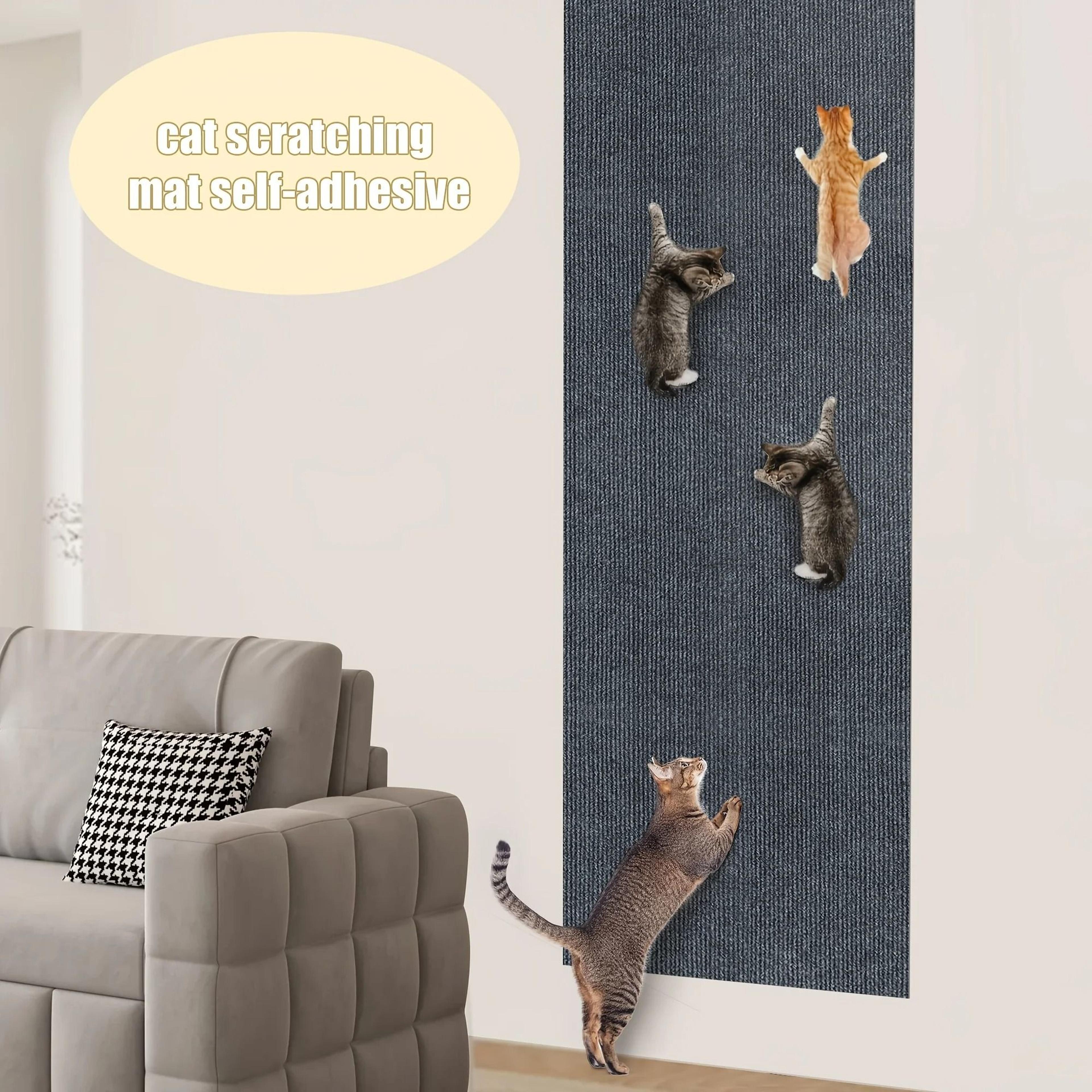self adhesive cat scratch mat trimmable furniture and wall protector for cats