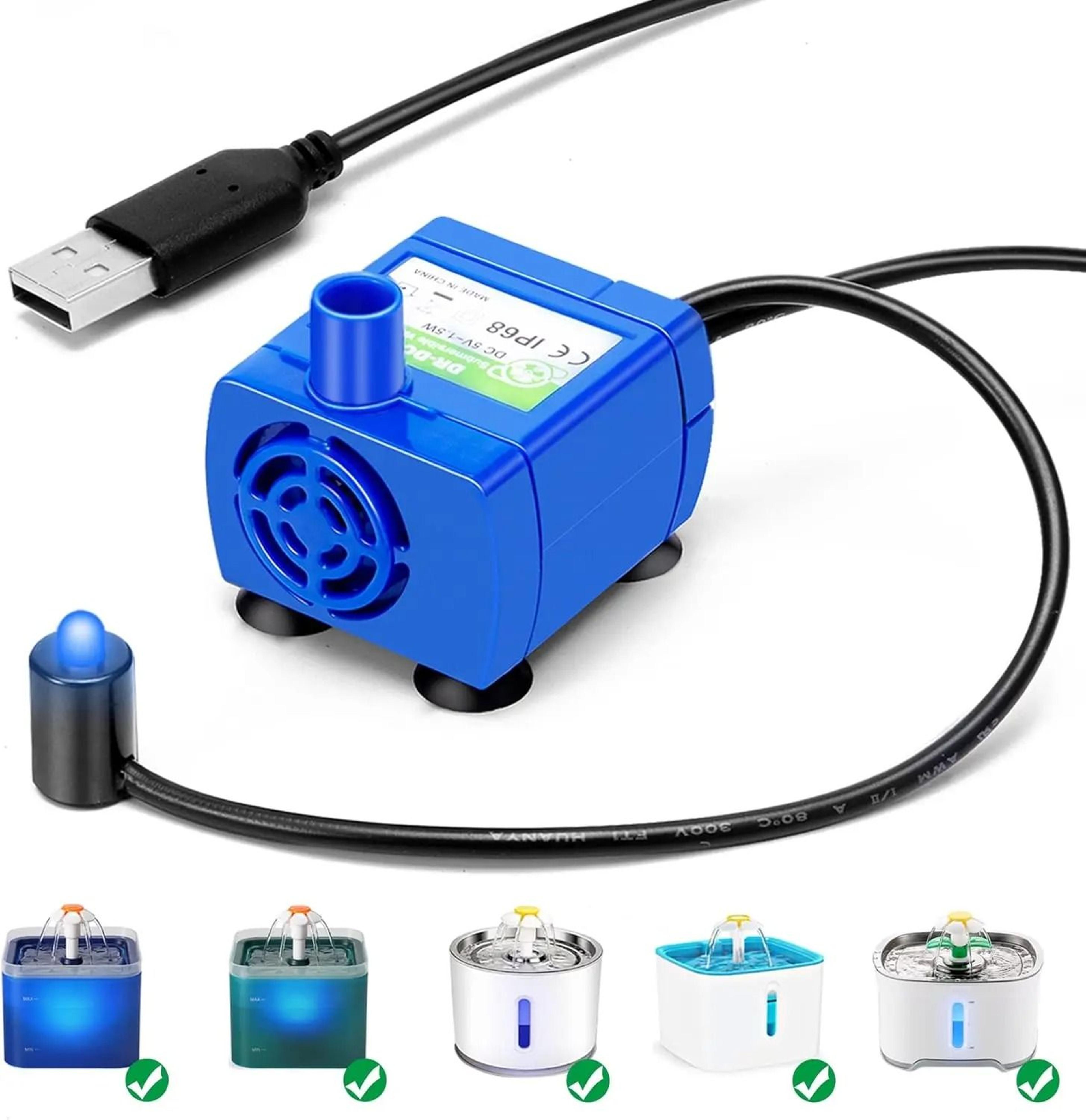 usb cat water fountain pump replacement motor with led light