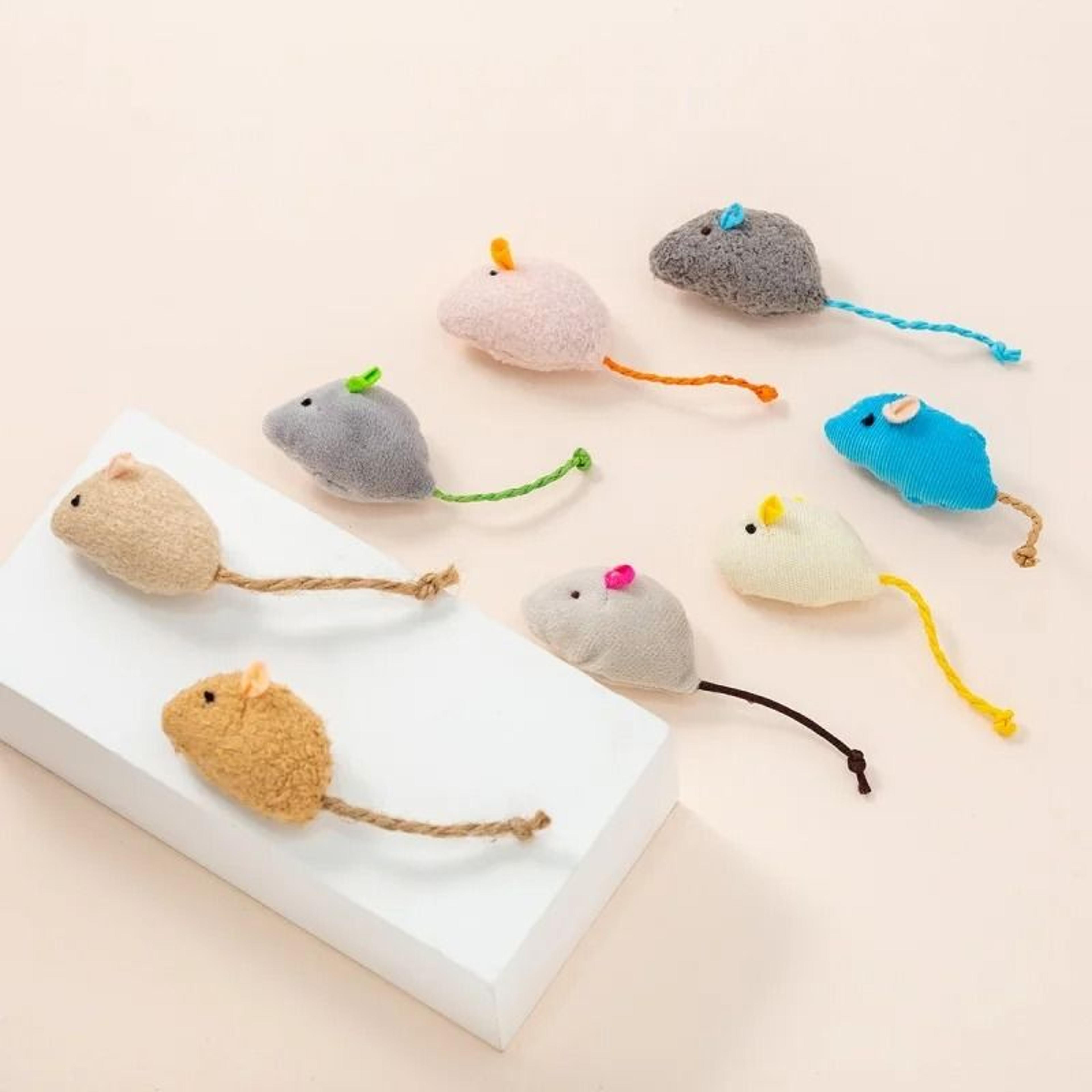 interactive plush rat cat toy durable linen mouse toy for indoor cats and kittens