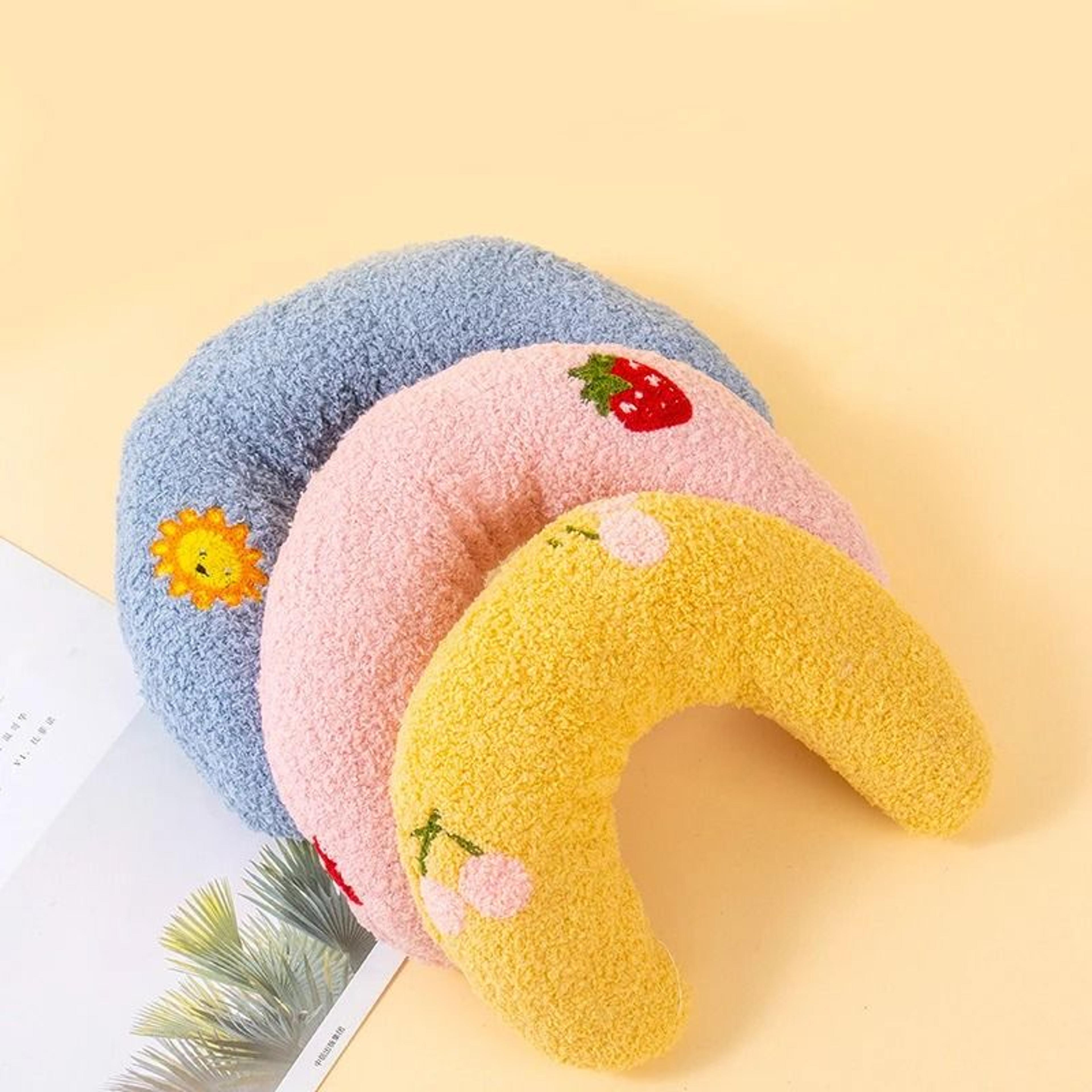 ultra soft cat calming pillow fluffy half donut cuddler toy for comfortable pet sleep