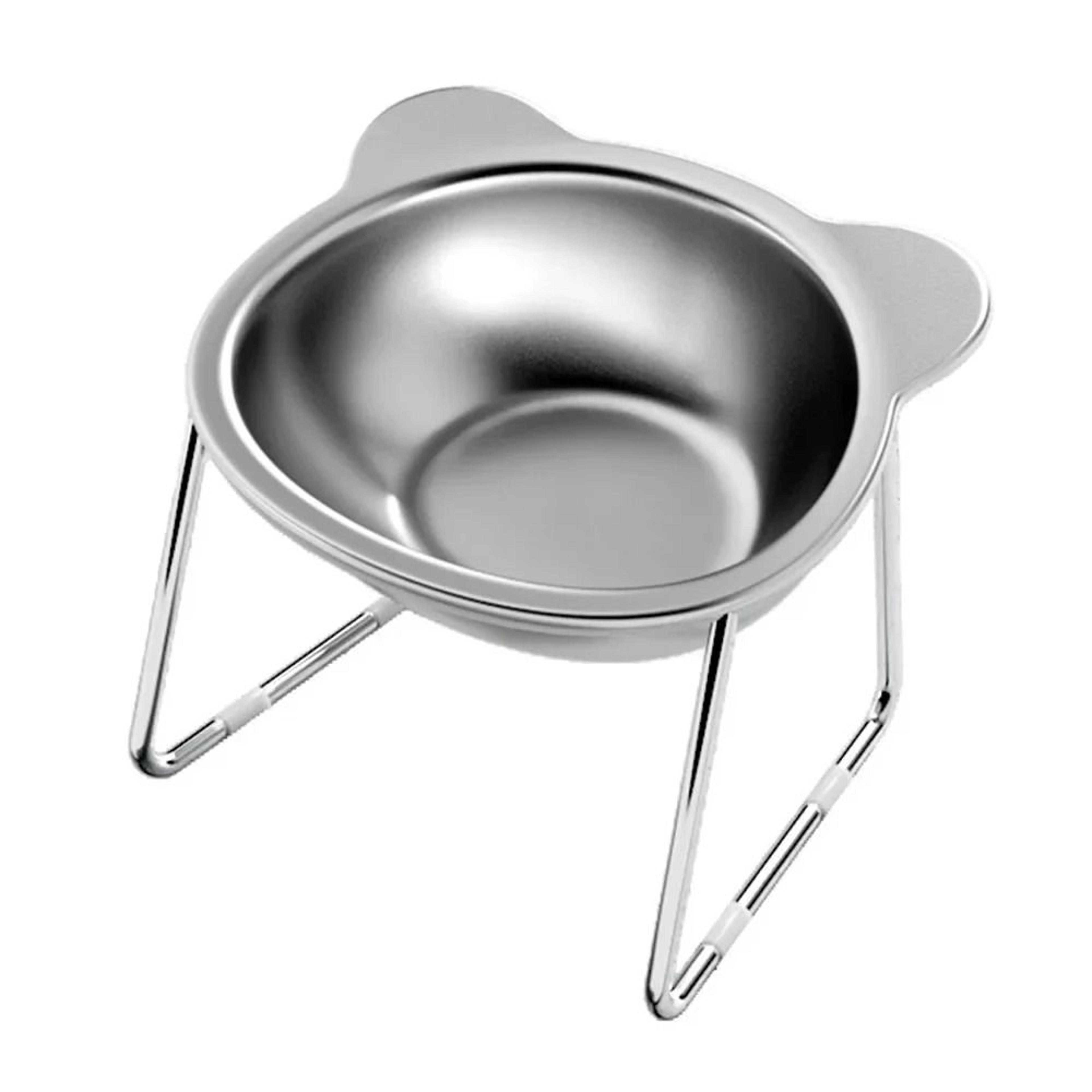 304 stainless steel raised cat bowl 15 degree elevated pet feeding bowl for cats and puppies
