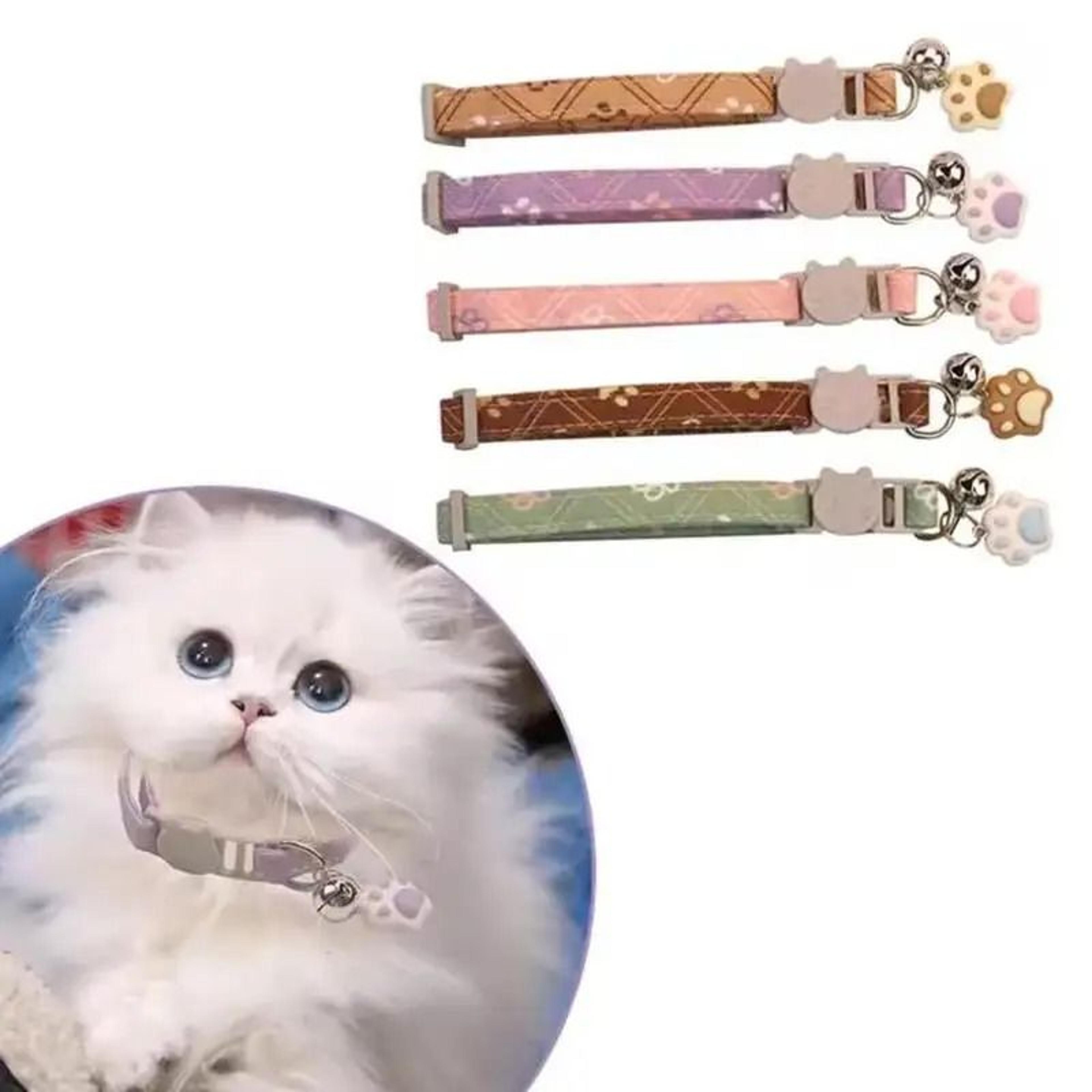 adjustable footprint breakaway cat collar with bell for kittens puppies and small dogs