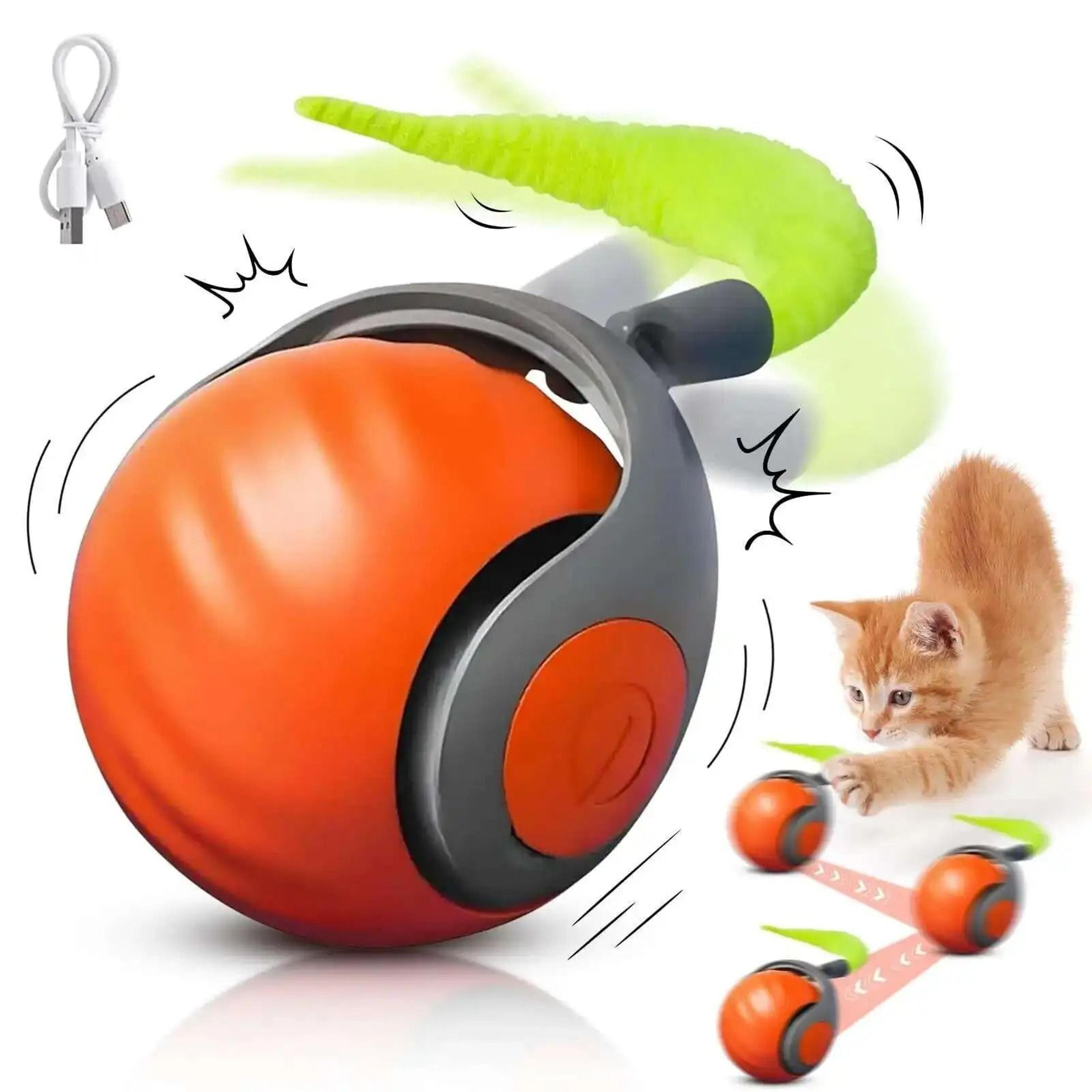 speedy tail 2 smart interactive cat toy automatic rolling ball for indoor pet exercise