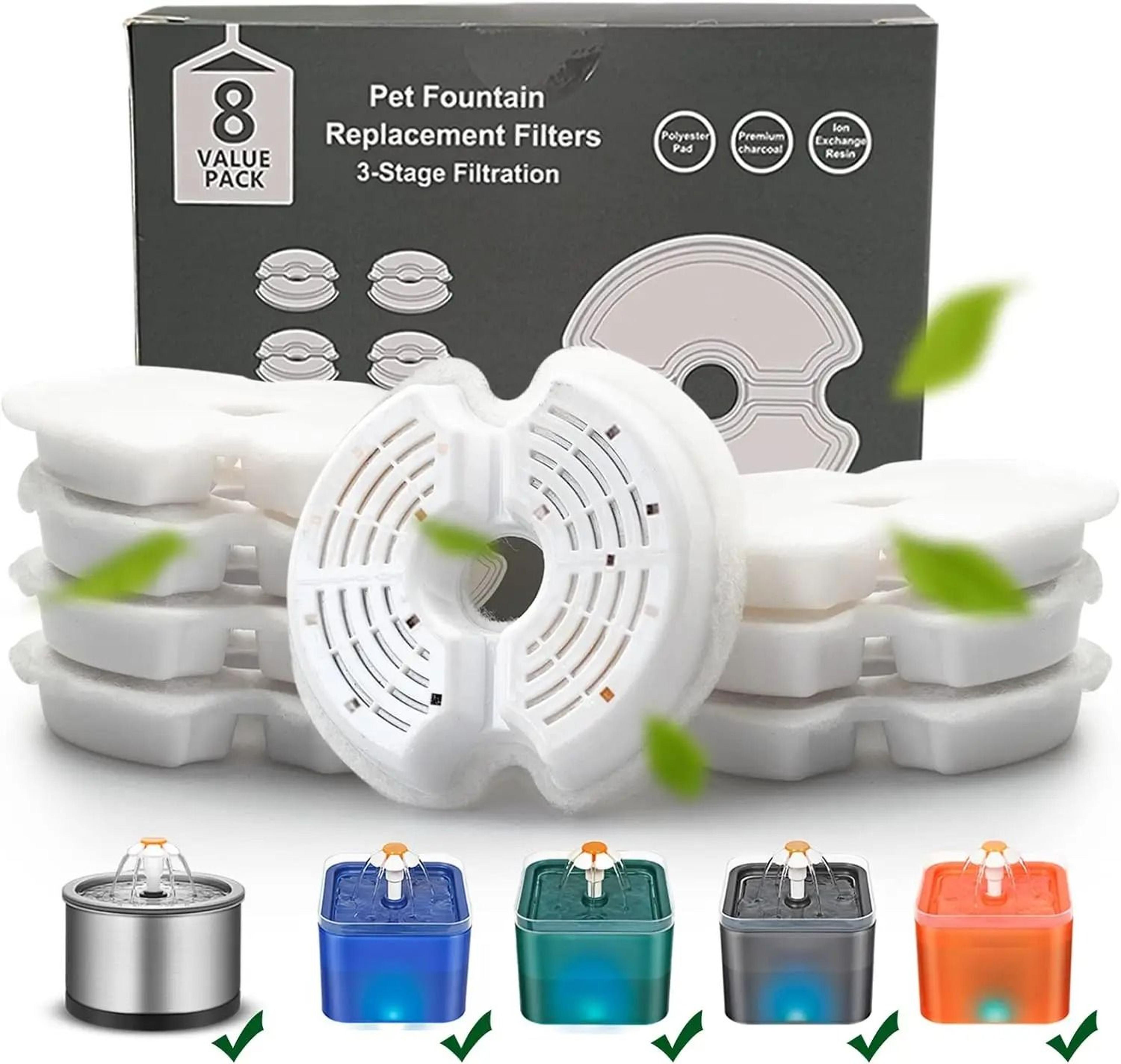 multiple filtration cat water fountain filter replacement pack for fresh clean pet drinking water